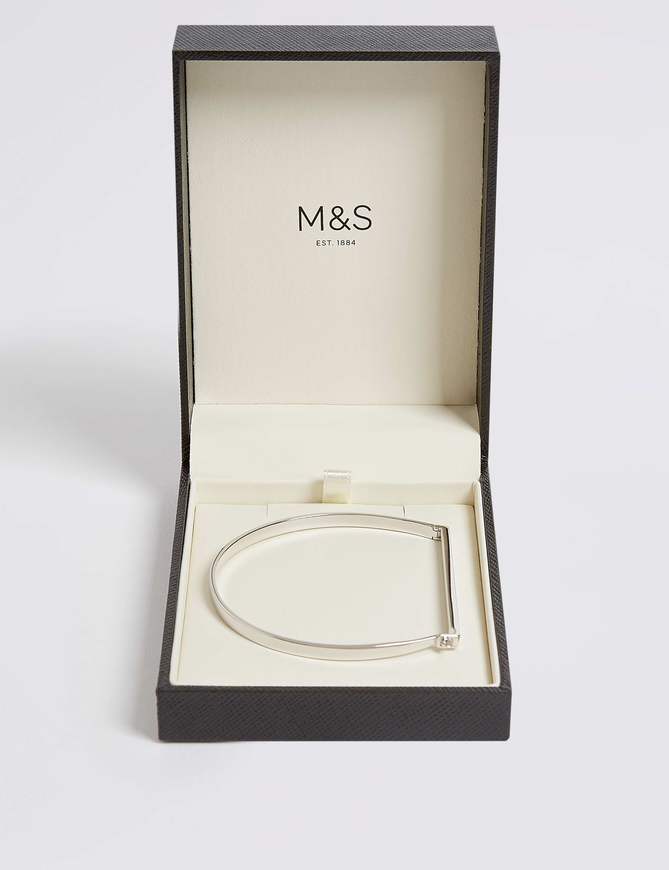 Sterling Silver Pave Bangle Bracelet 3 of 3