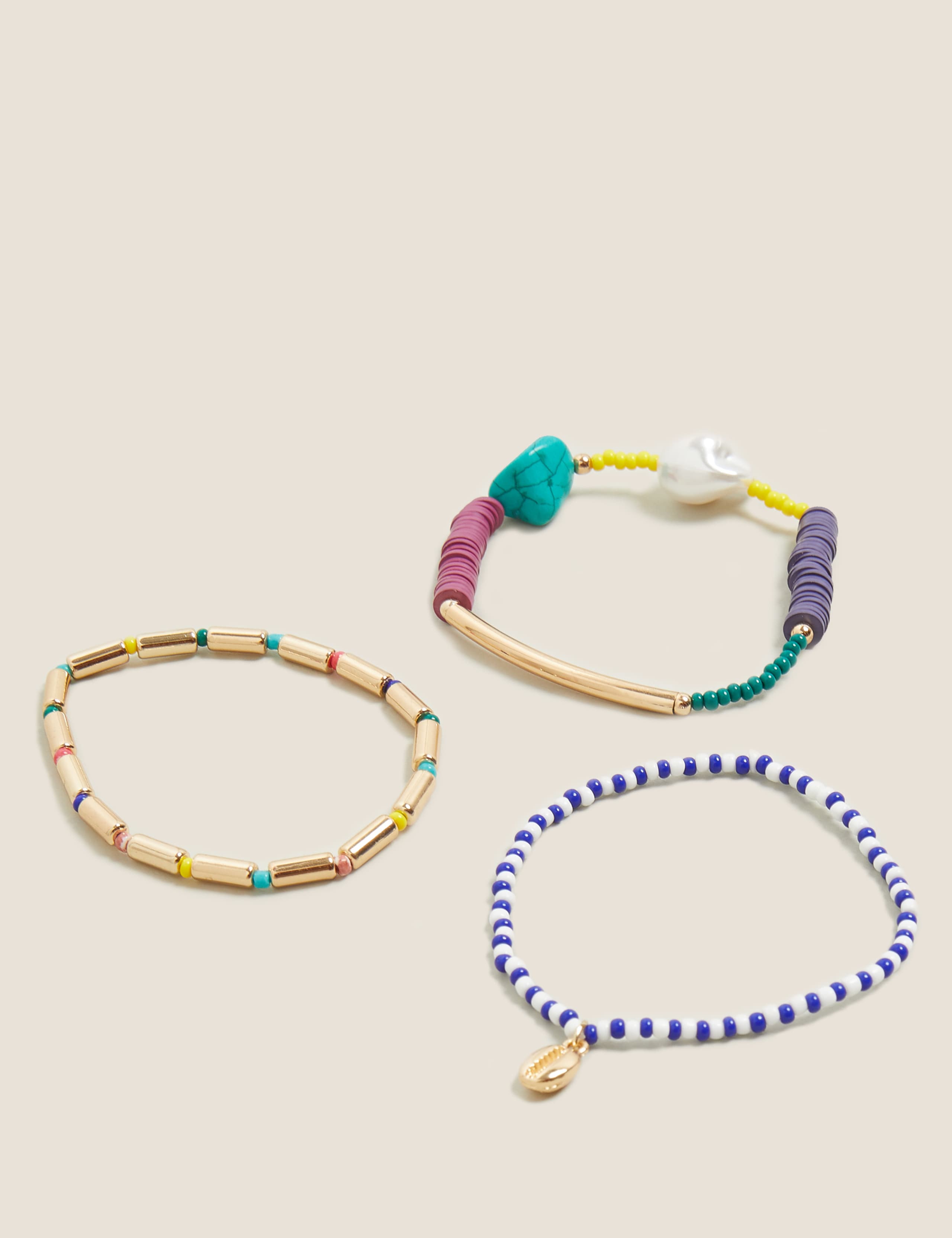 3 Pack Mixed Beaded Bracelets 1 of 1