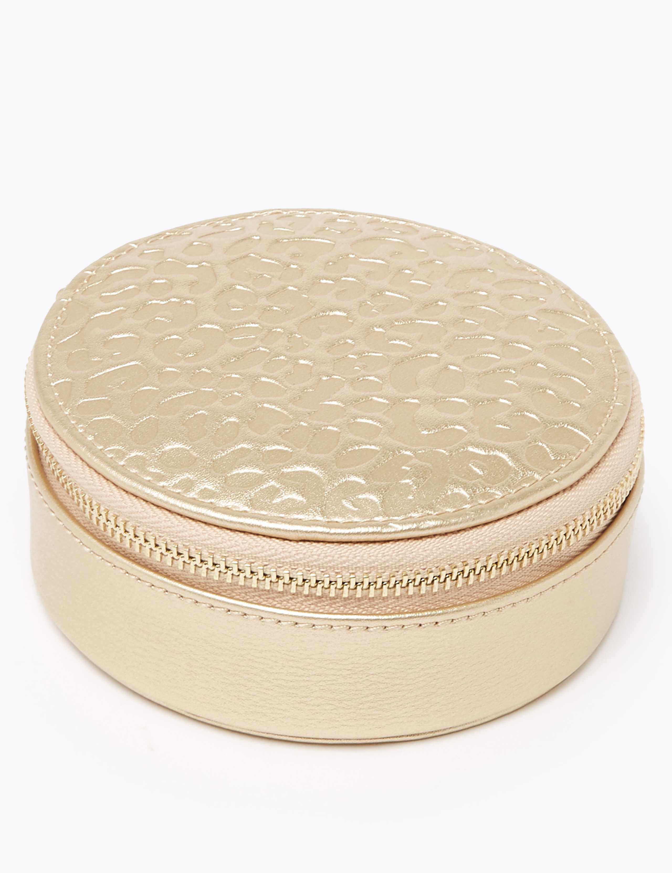 Round Embossed Jewellery Box 1 of 3
