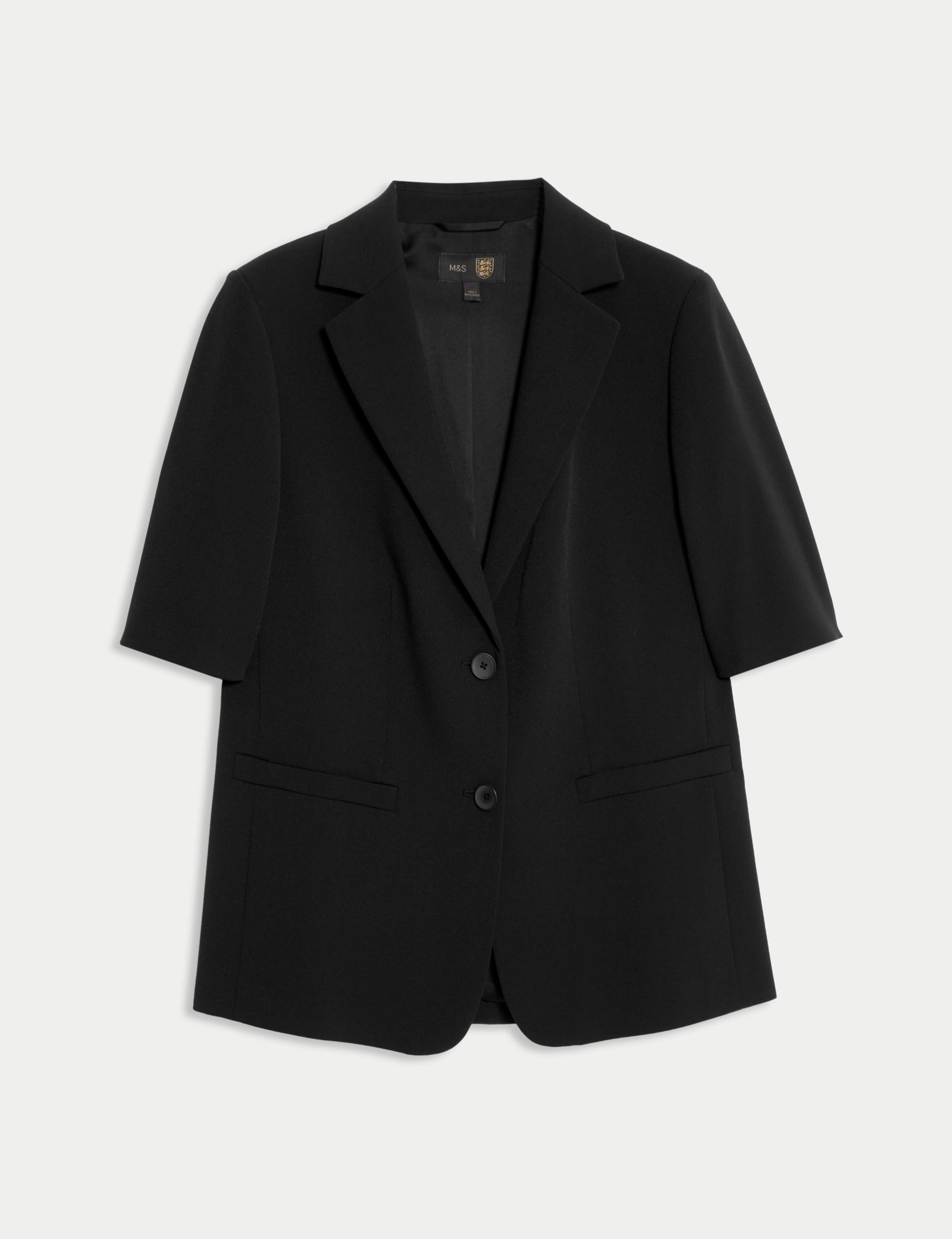 Straight Short Sleeve Single Breasted Blazer 2 of 8