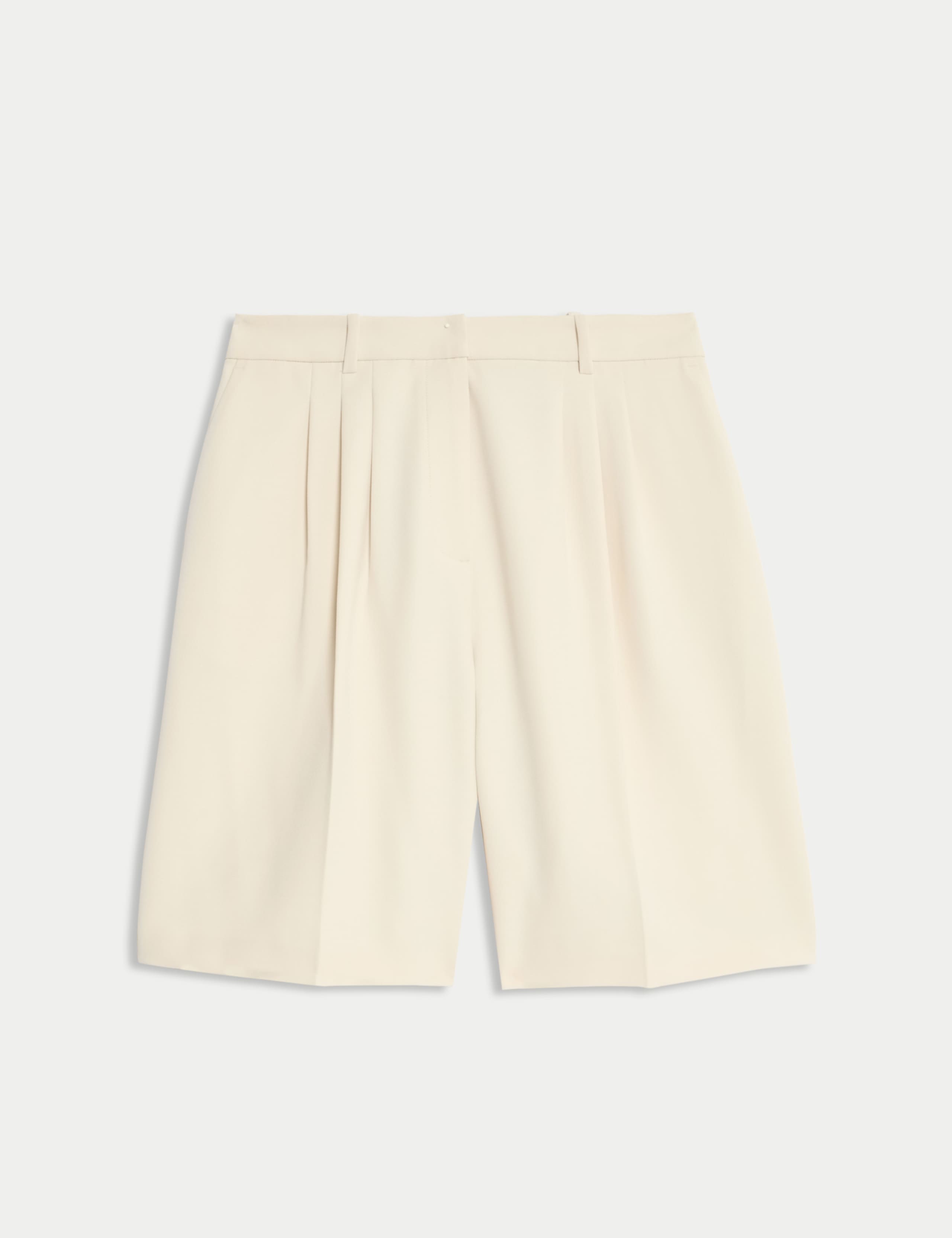 High Waisted Pleat Front Bermuda Shorts 2 of 7