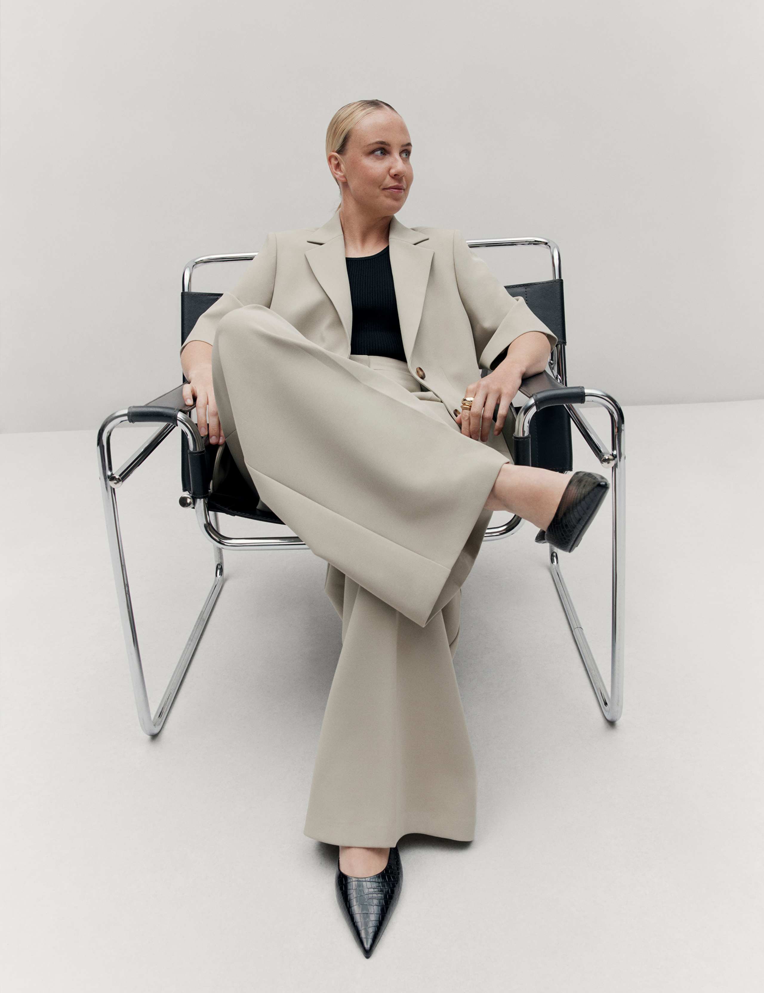 Tailored Pleat Front Wide Leg Trousers 1 of 7