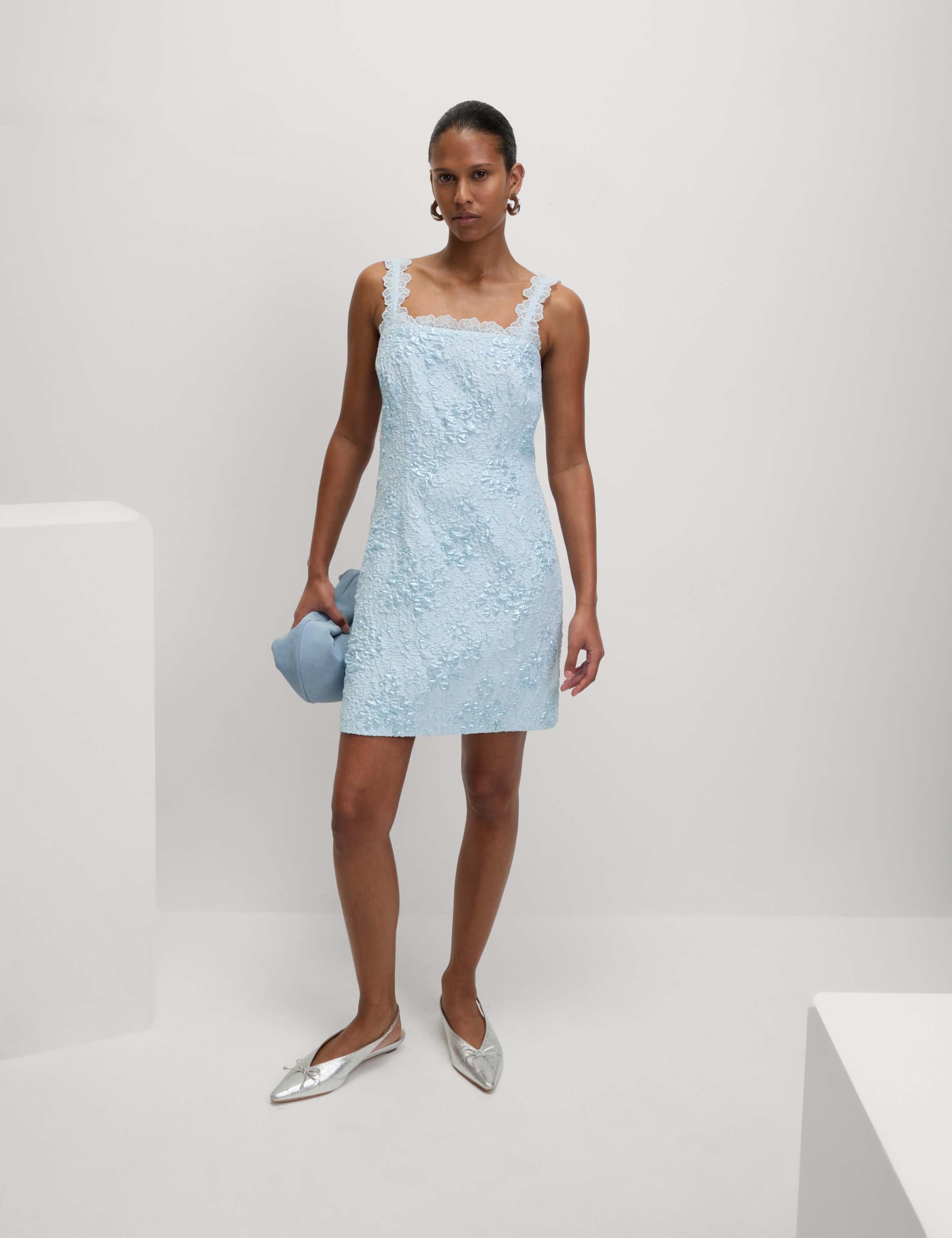 Jacquard Lace Mini Dress 4 of 6