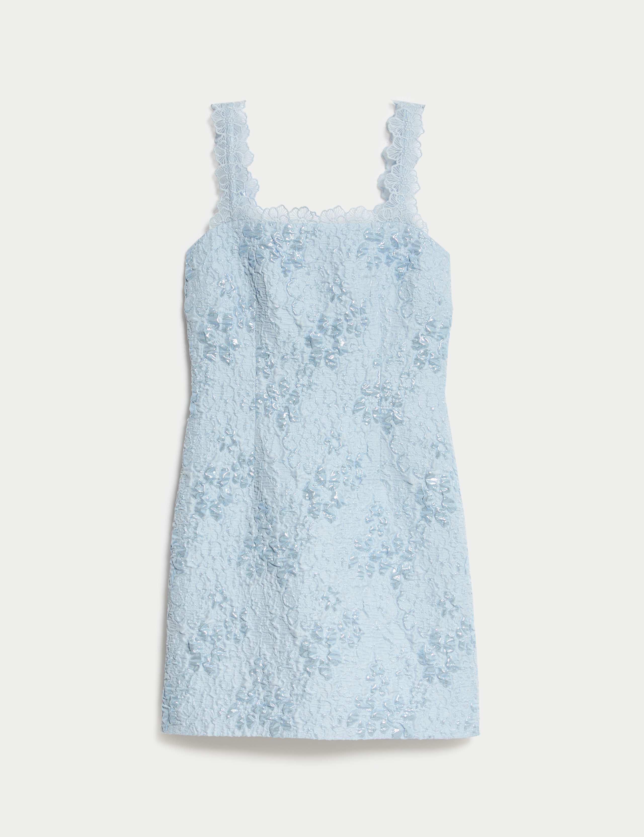 Jacquard Lace Mini Dress 2 of 6