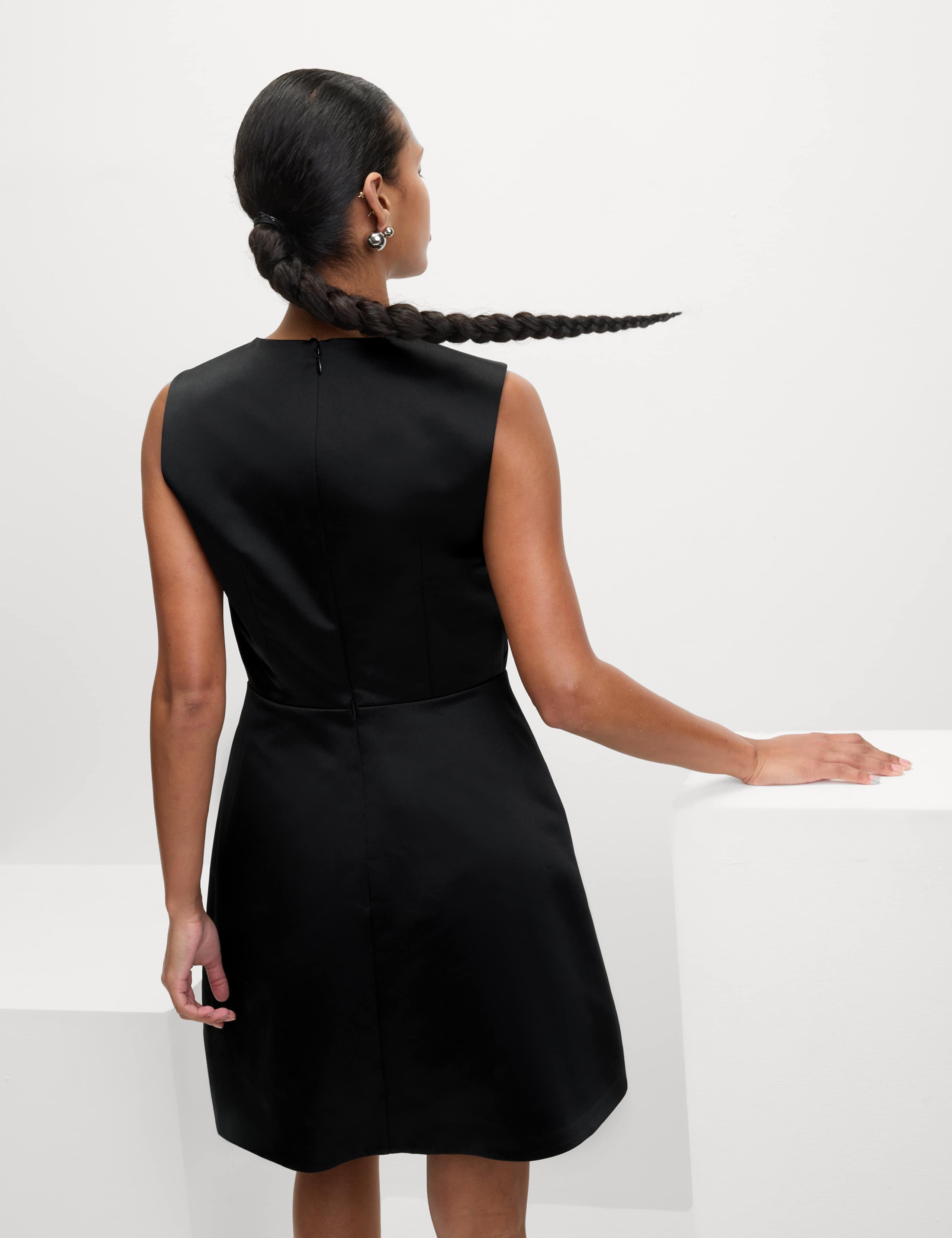 Bow Front Mini Waisted Dress 4 of 6