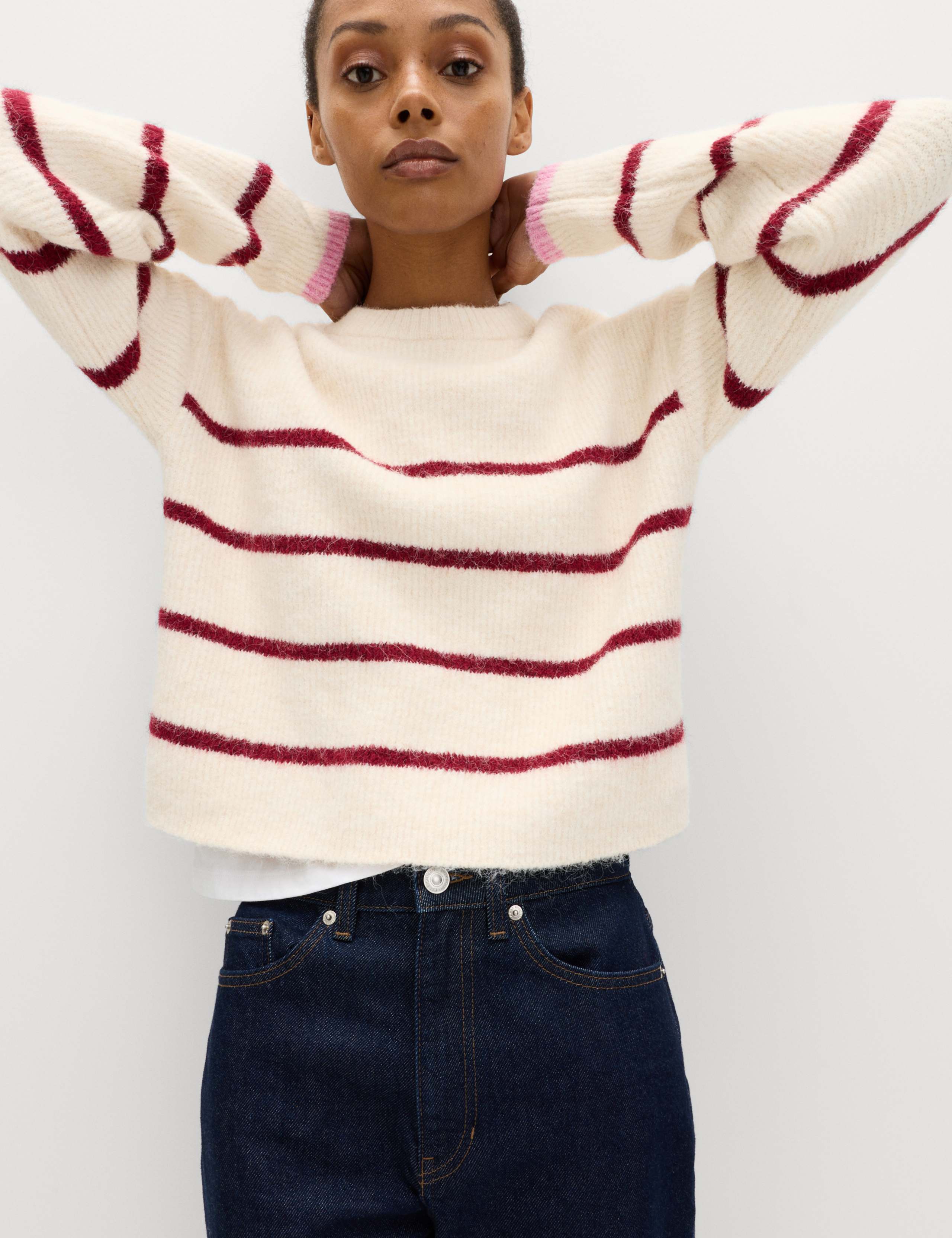 Striped Cropped Jumper With Wool 3 of 6