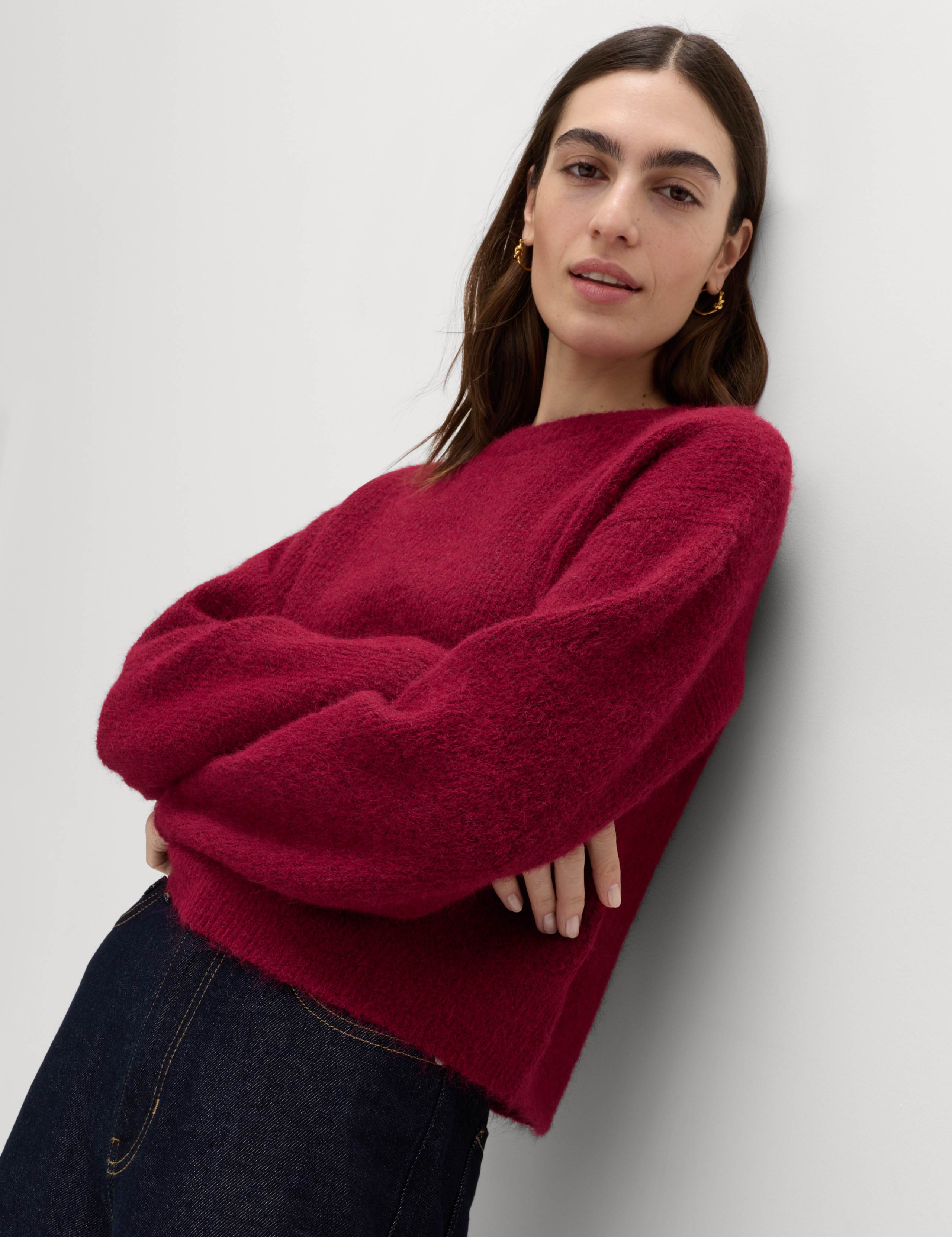 Crew Neck Cropped Jumper With Wool 4 of 5