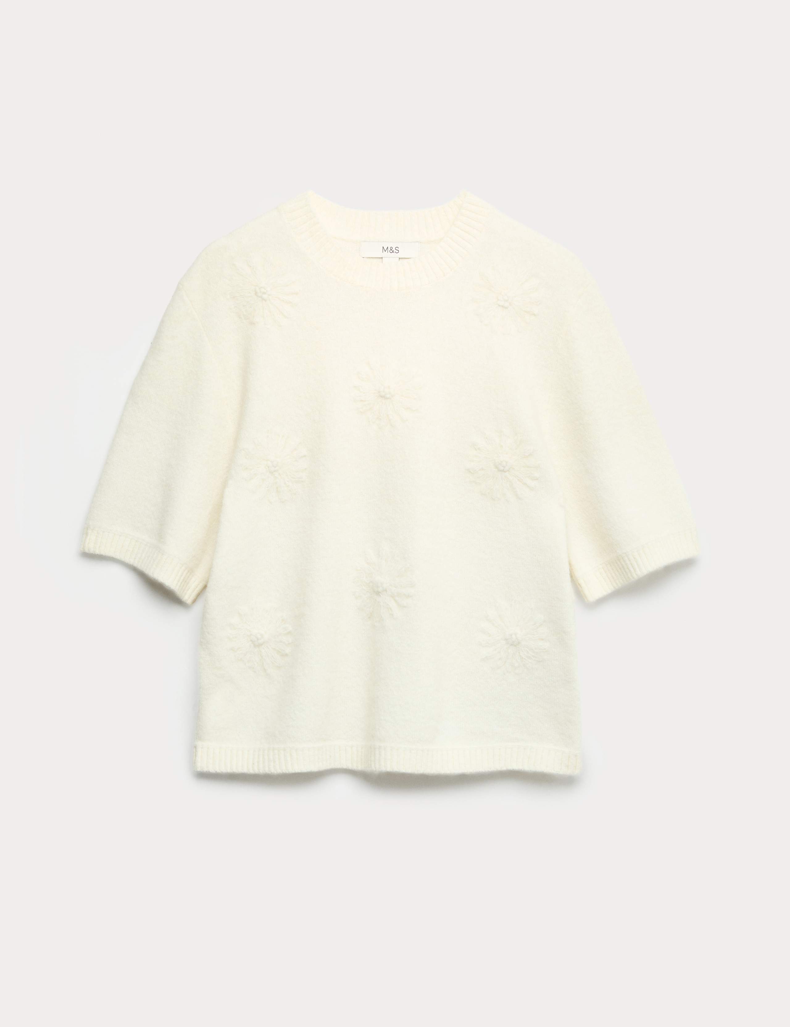 Flower Knitted Top With Wool 2 of 6