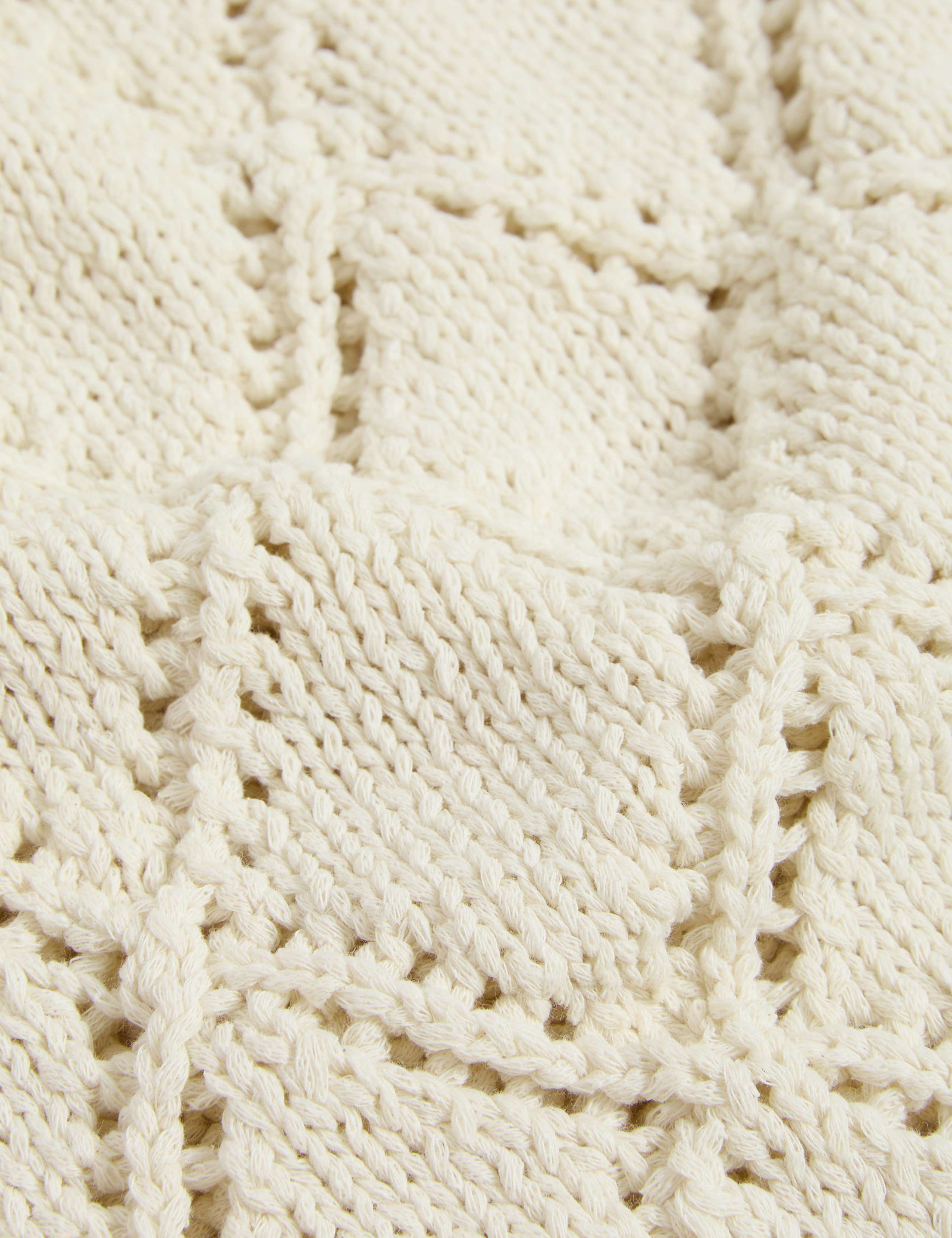 Cotton Blend Diamond Stitch Knitted Vest 7 of 7