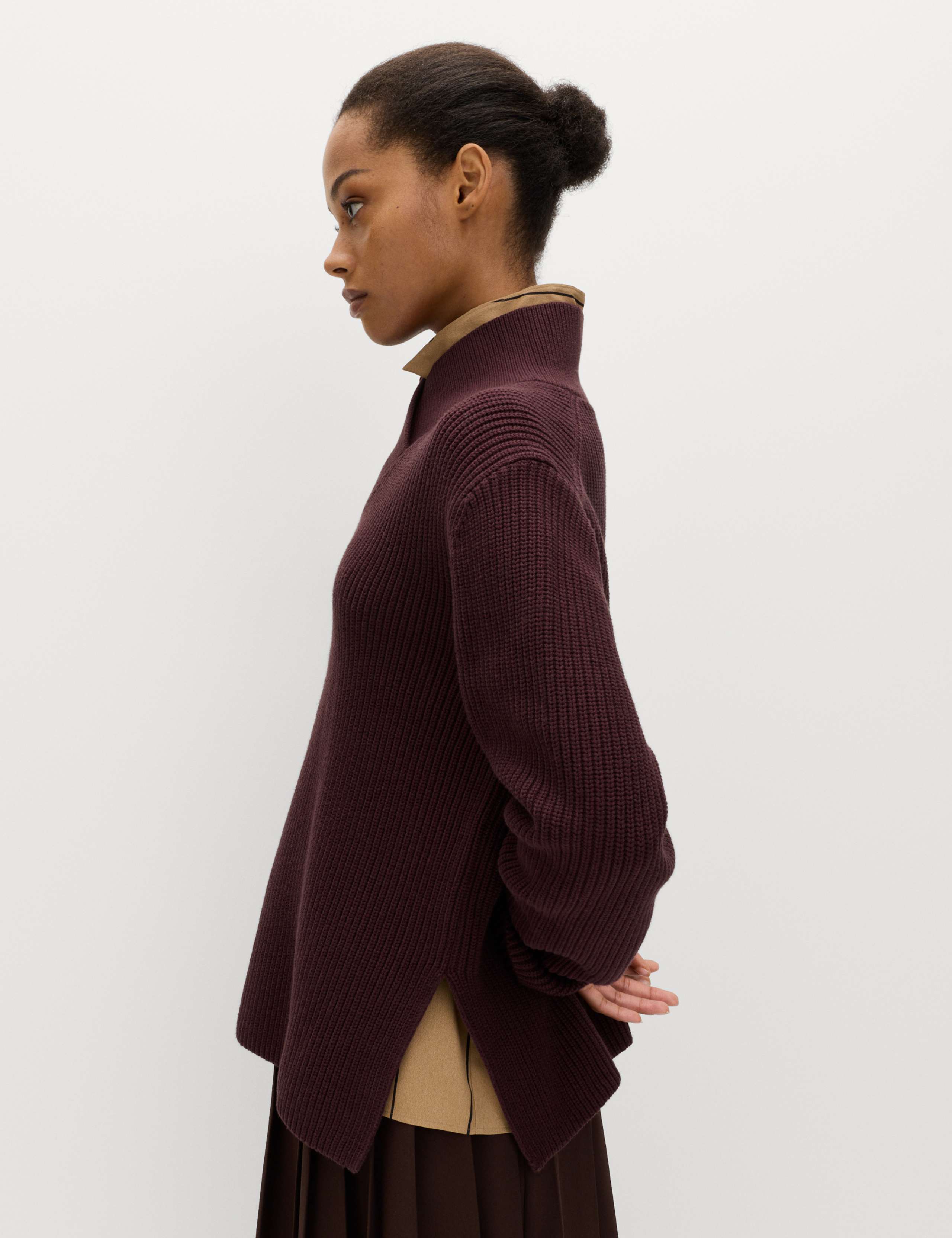 Cotton Rich Ribbed Longline Jumper 1 of 6