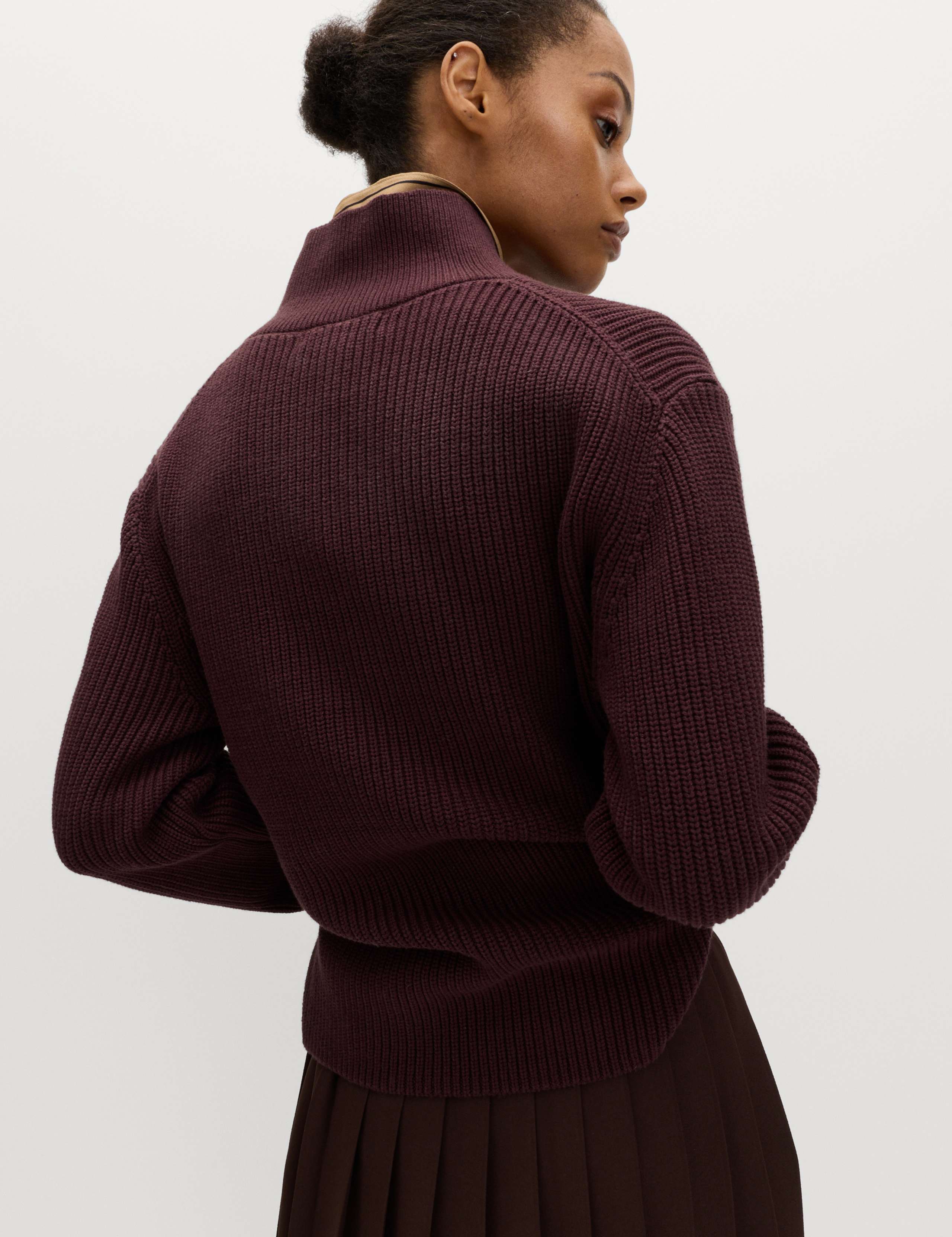 Cotton Rich Ribbed Longline Jumper 4 of 6