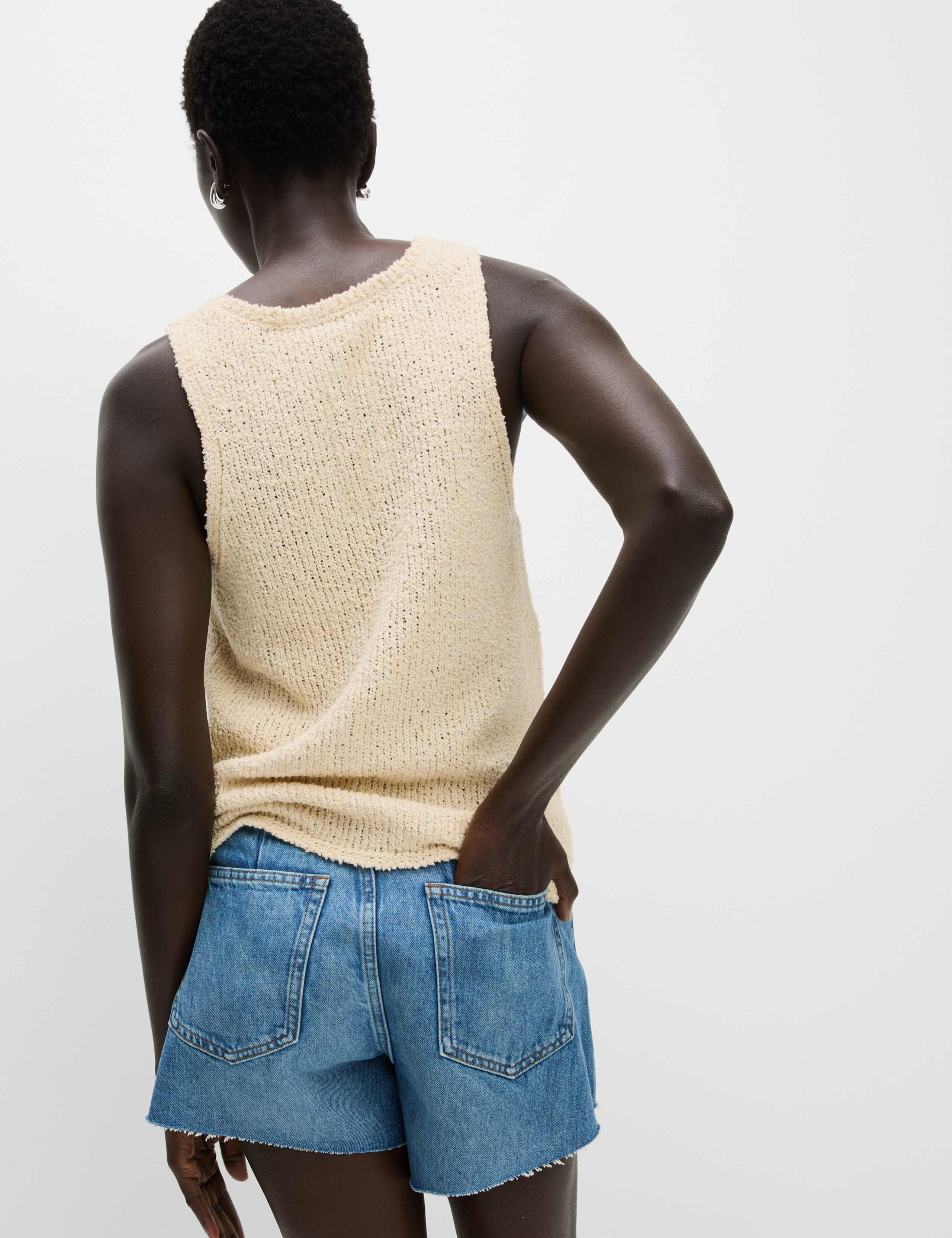 Cotton Rich Crew Neck Knitted Vest 5 of 6