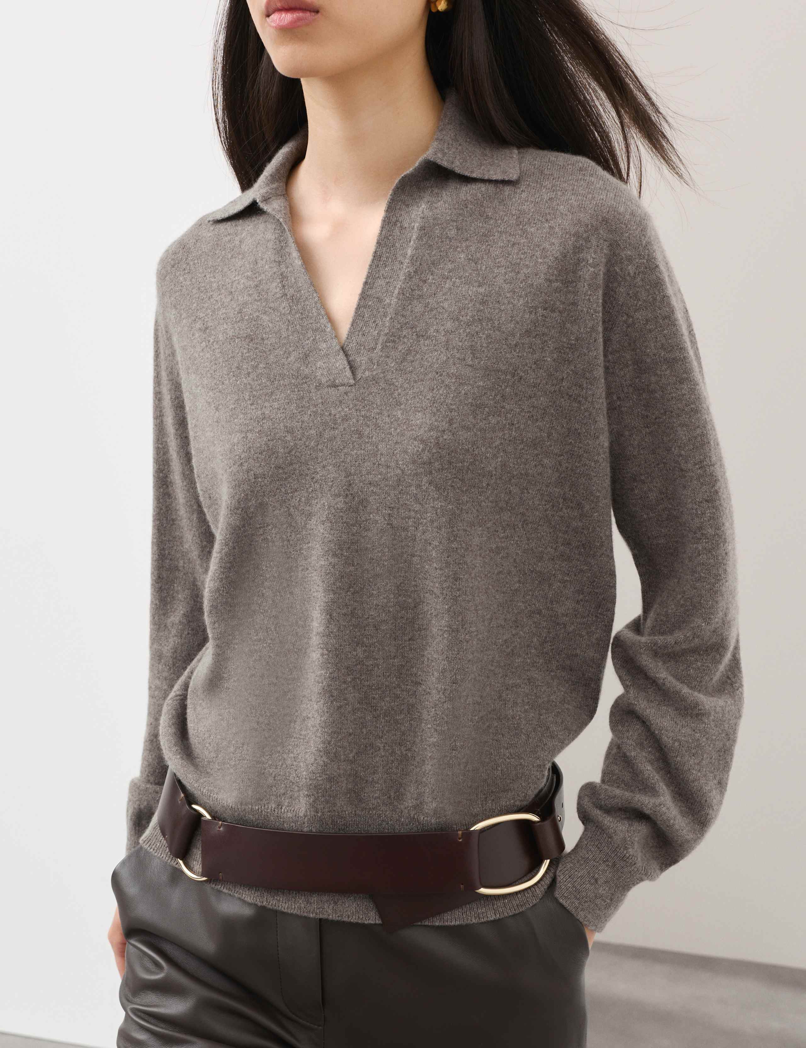 Pure Cashmere Relaxed Fit Knitted Top 1 of 6