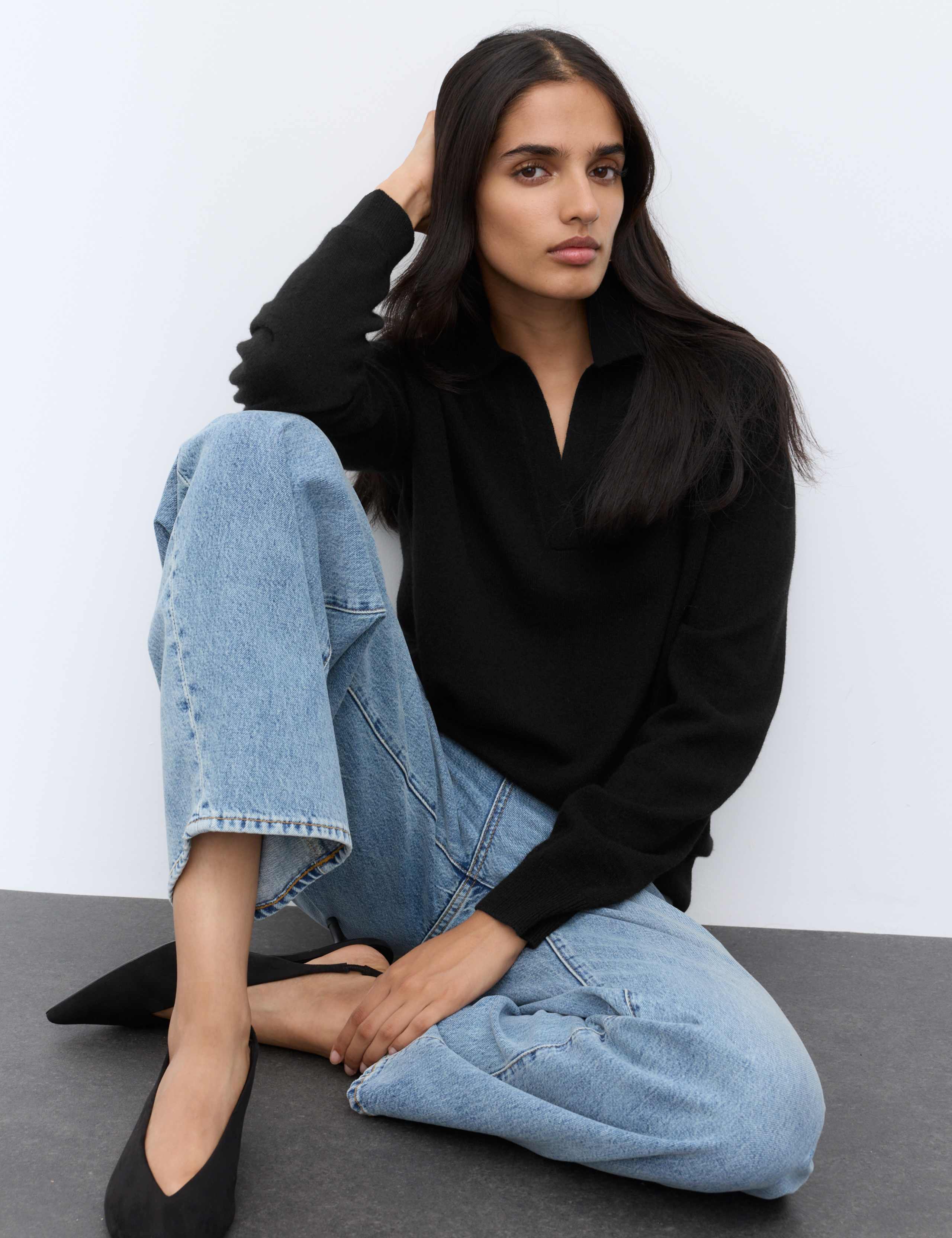Pure Cashmere Relaxed Fit Knitted Top 1 of 7