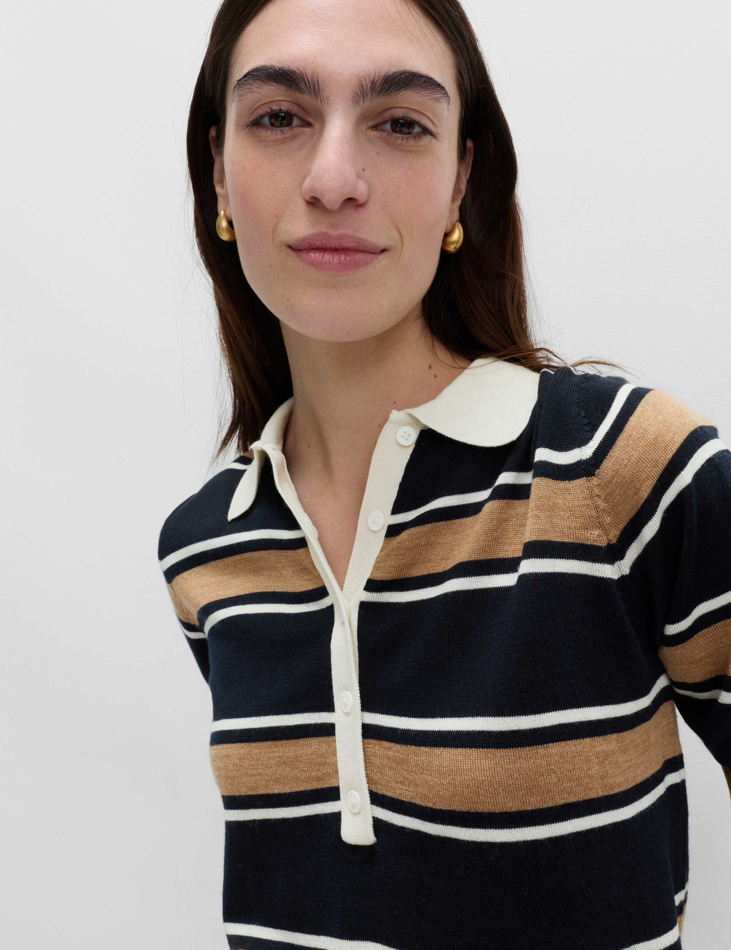 Pure Merino Wool Striped Jumper 6 of 6