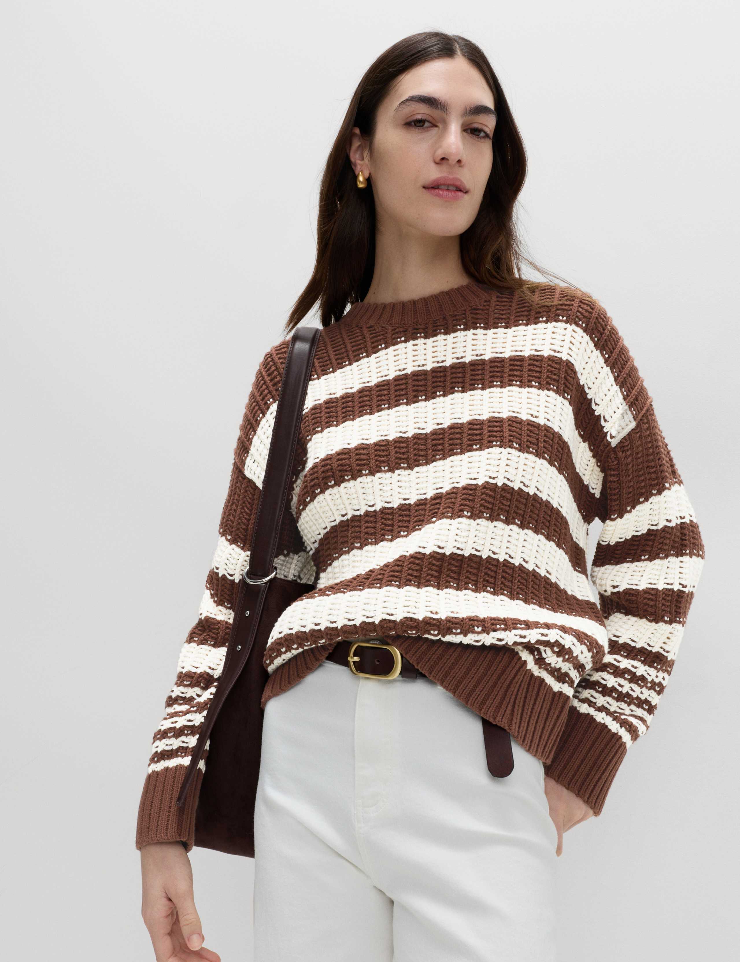 Cotton Rich Striped Relaxed Jumper 5 of 6