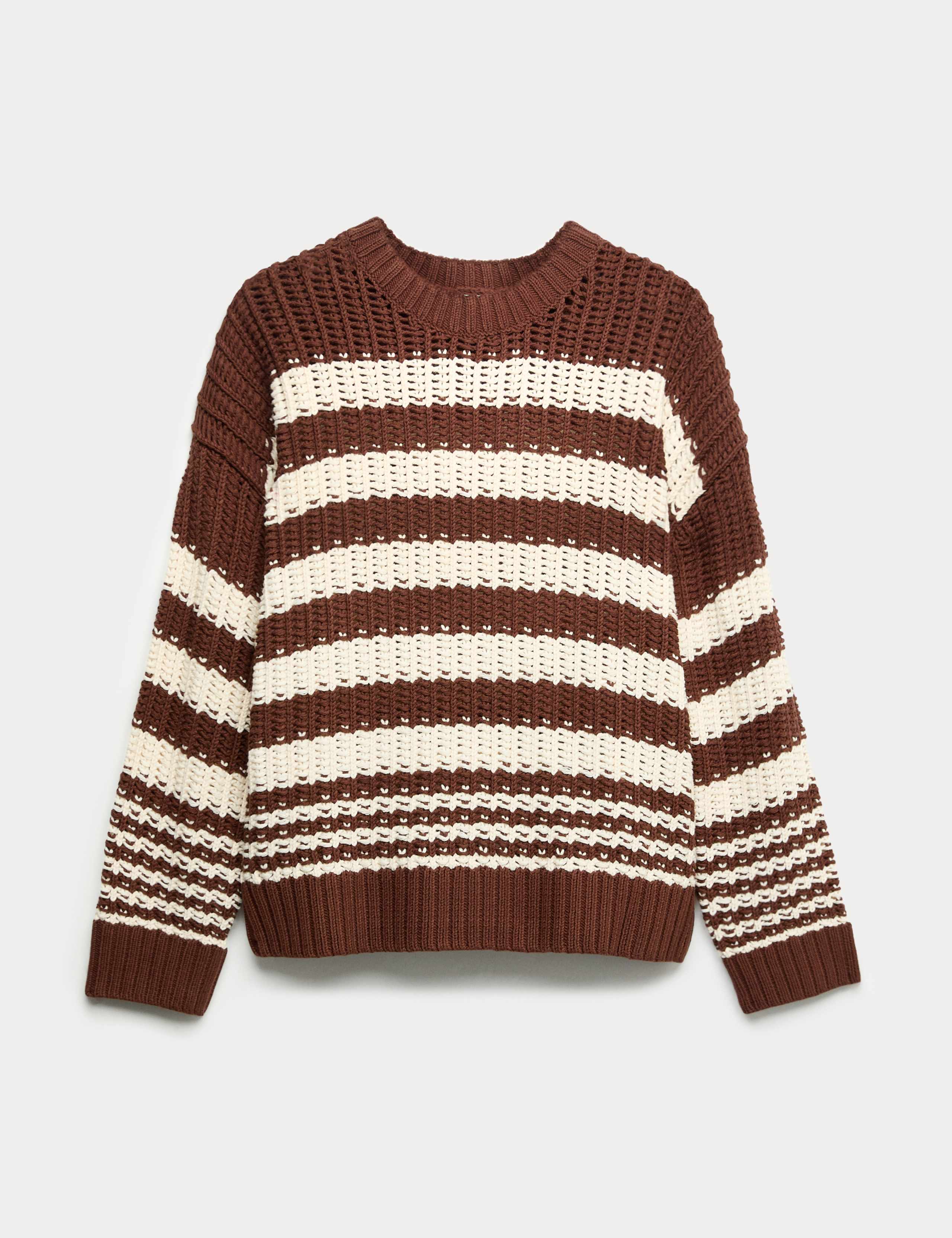 Cotton Rich Striped Relaxed Jumper 2 of 6