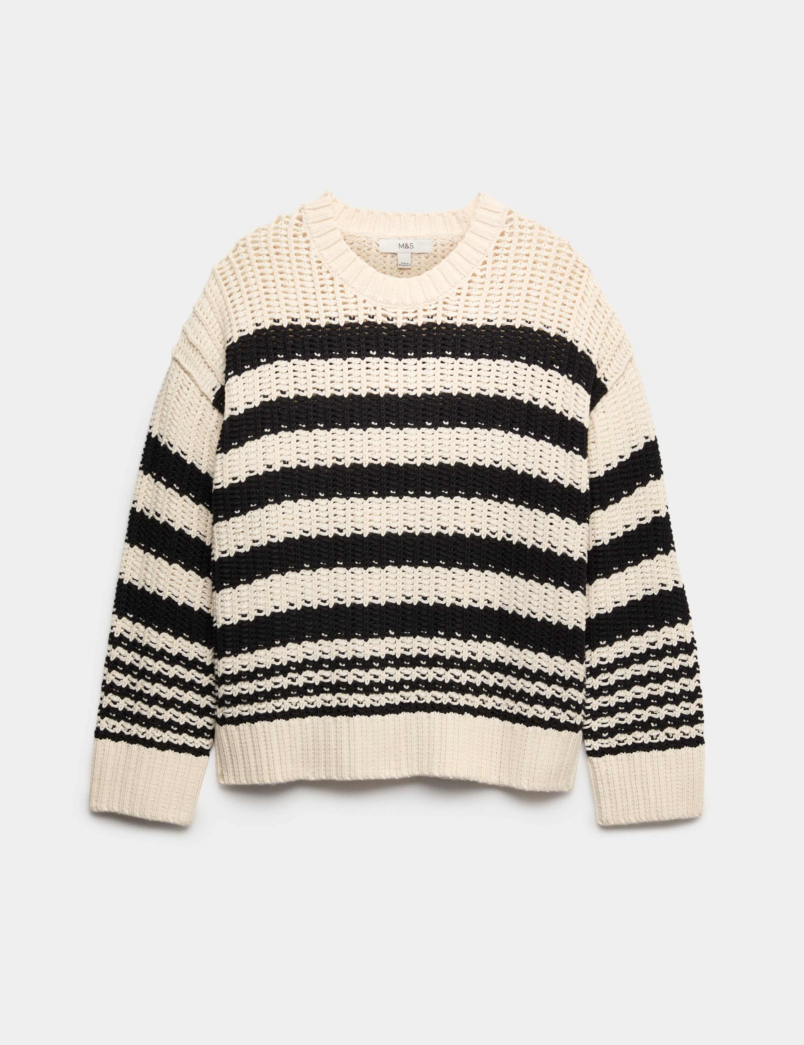 Cotton Rich Striped Relaxed Jumper 2 of 5