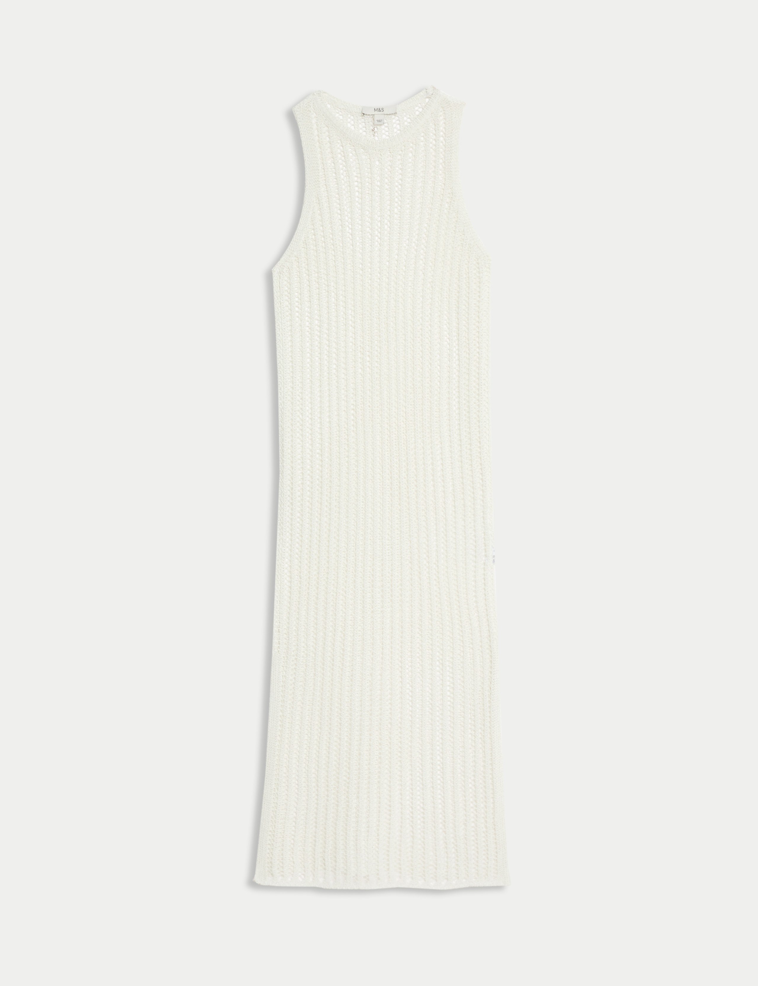 Textured Openstitch Midi Knitted Dress 2 of 8