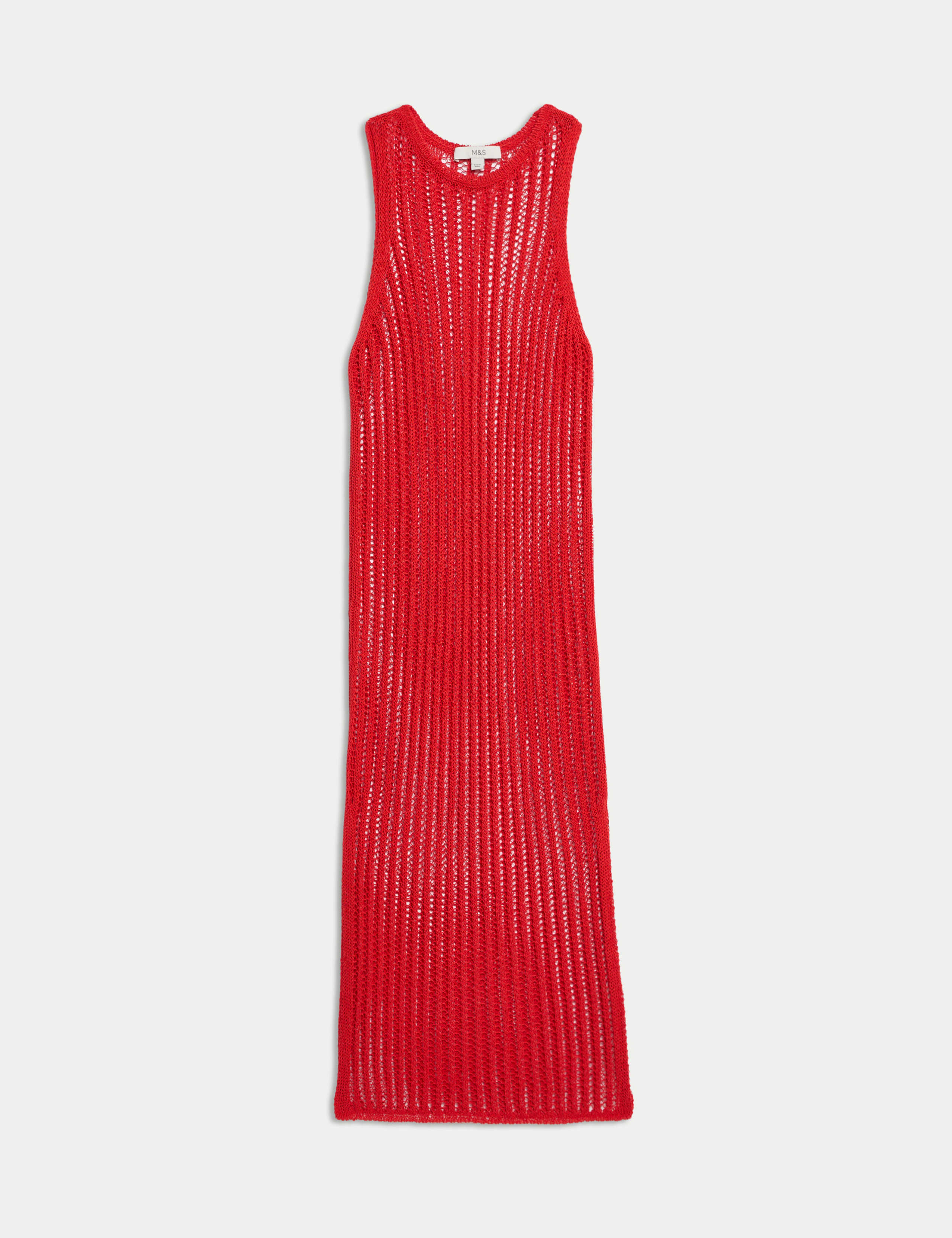 Textured Openstitch Midi Knitted Dress 2 of 6