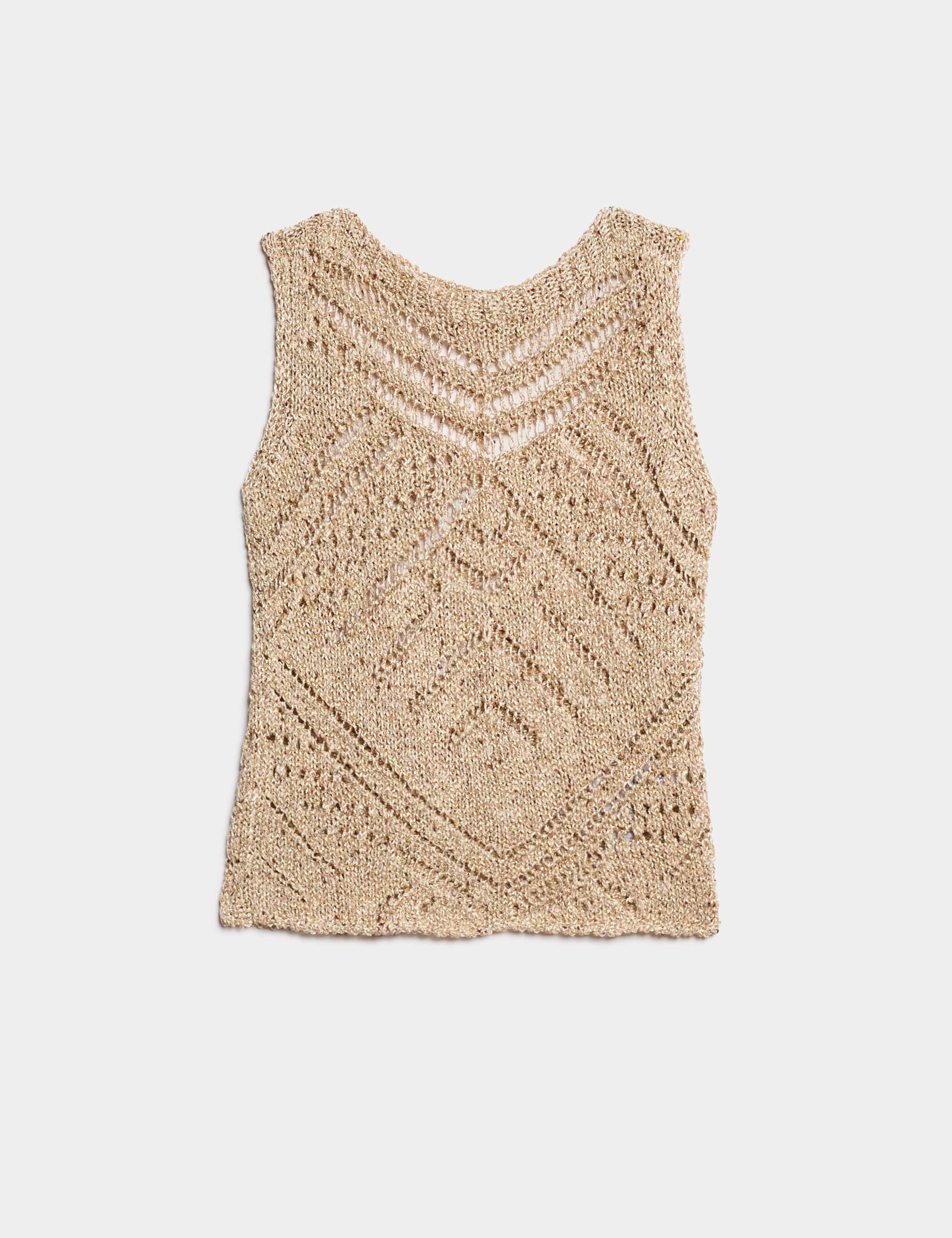 Metallic Vest With Cotton 2 of 6