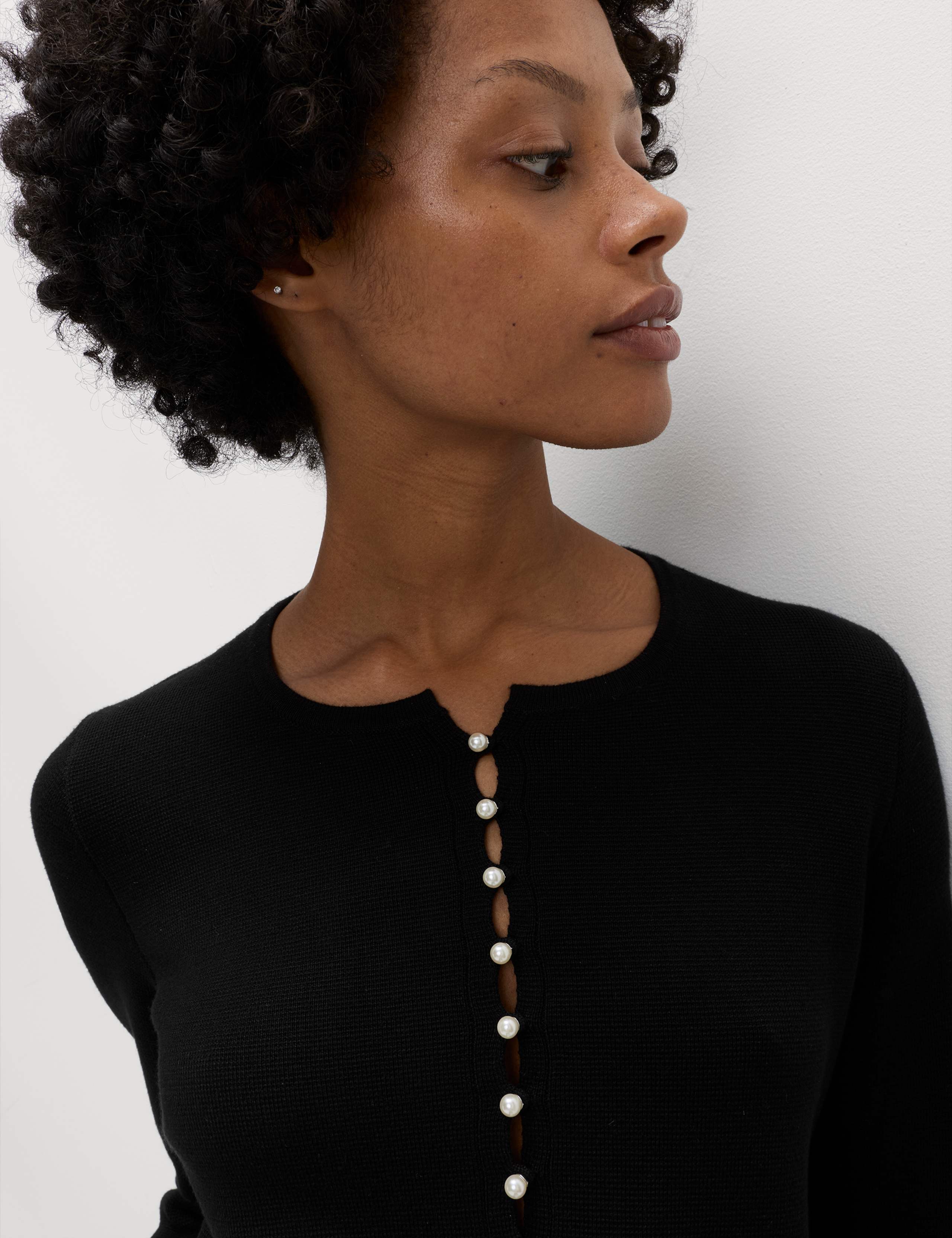 Soft Touch Button Through Fitted Cardigan 3 of 5