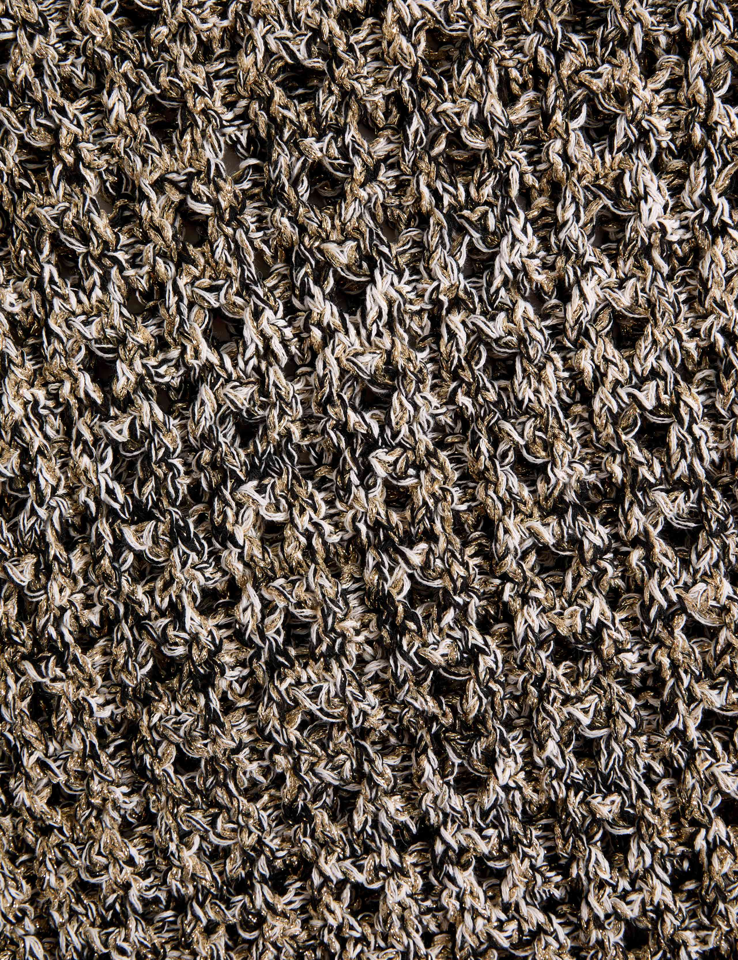 Cotton Blend Metallic Textured Jumper 7 of 7