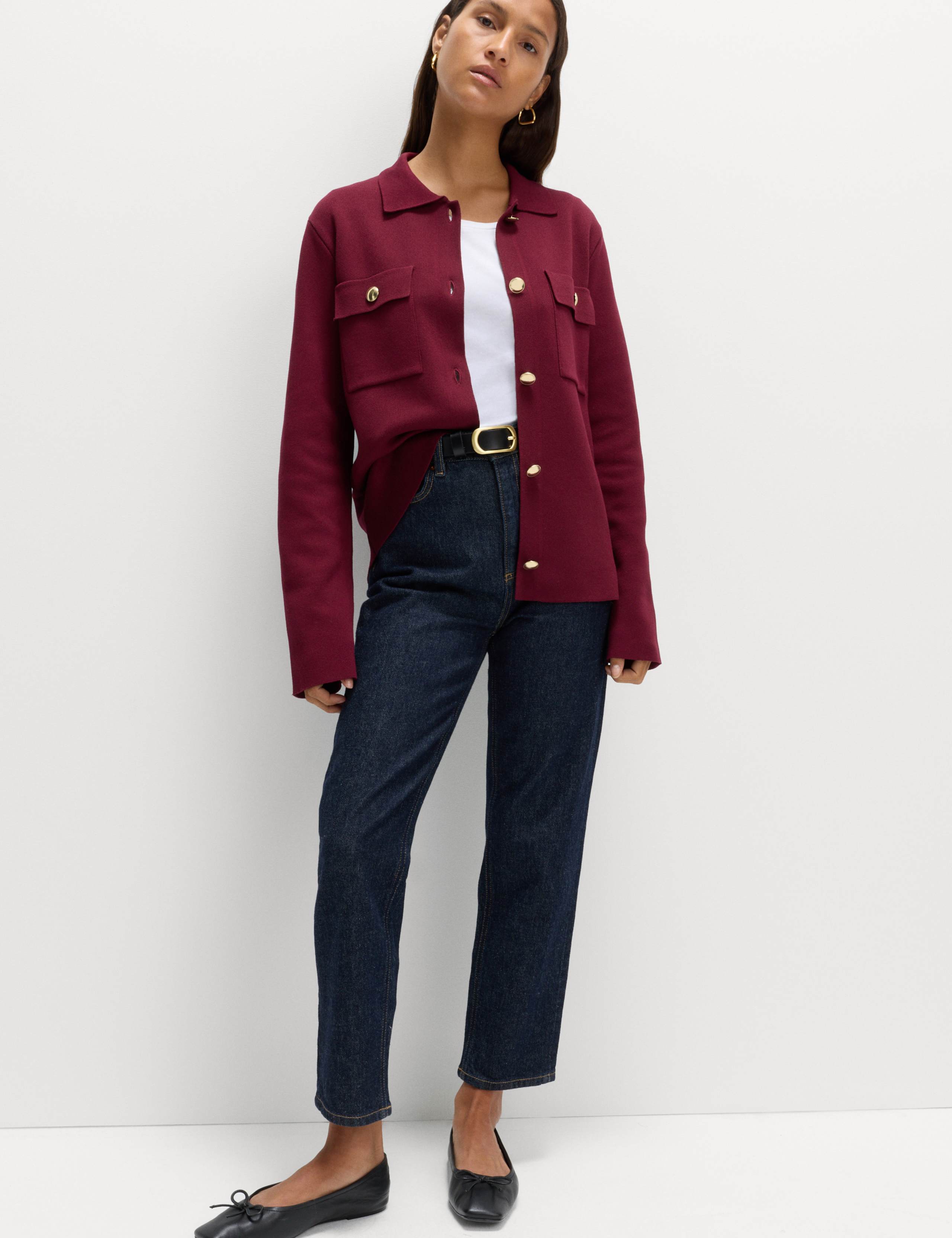 Collared Knitted Jacket 6 of 6