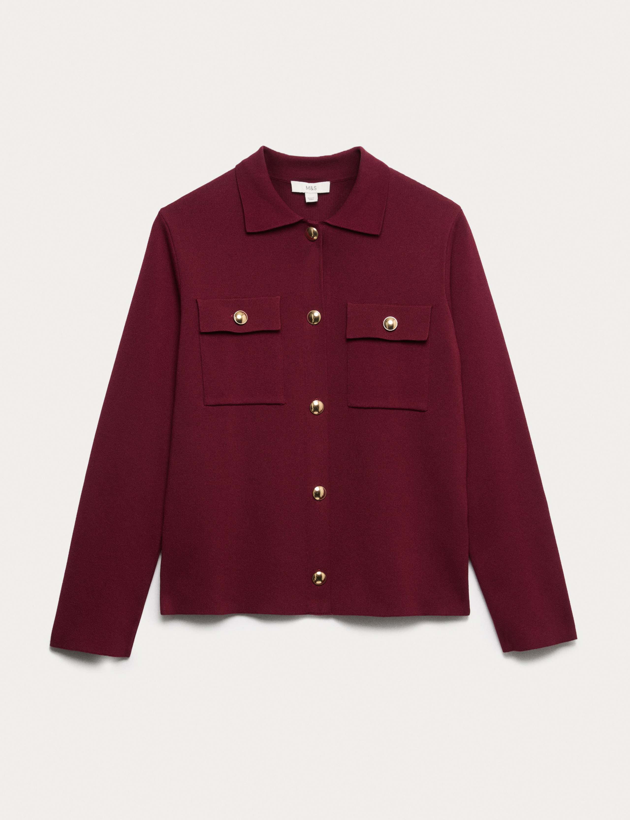 Collared Knitted Jacket 2 of 6