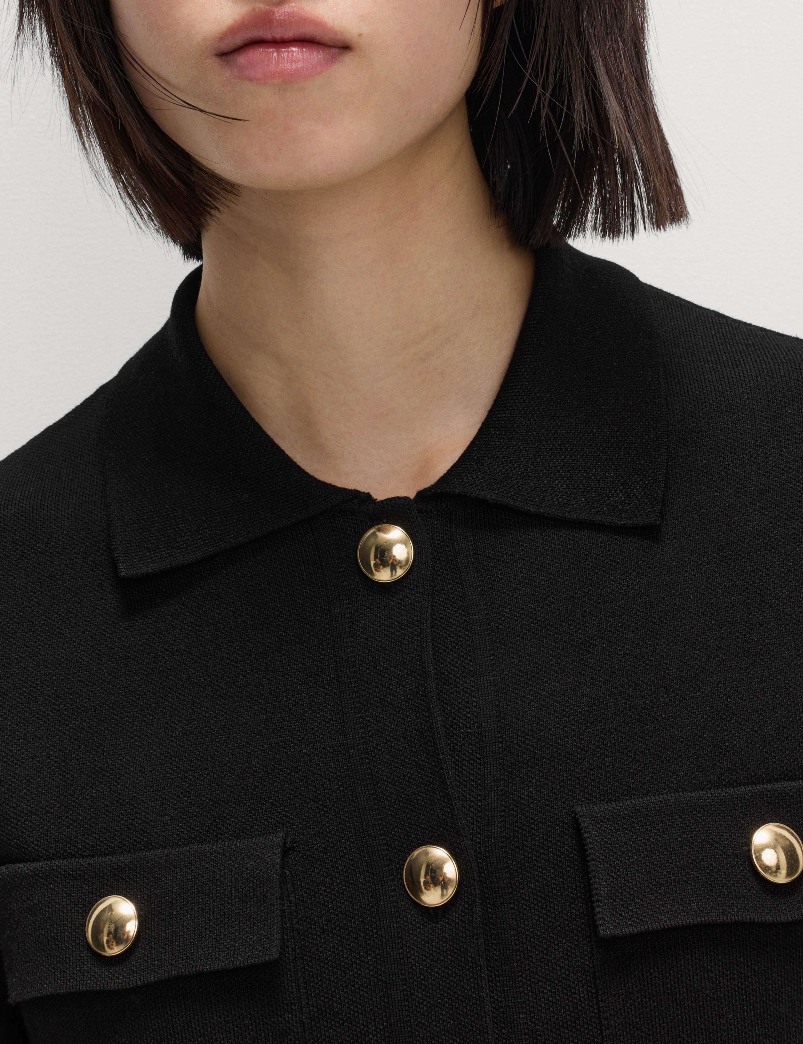 Collared Knitted Jacket 3 of 5