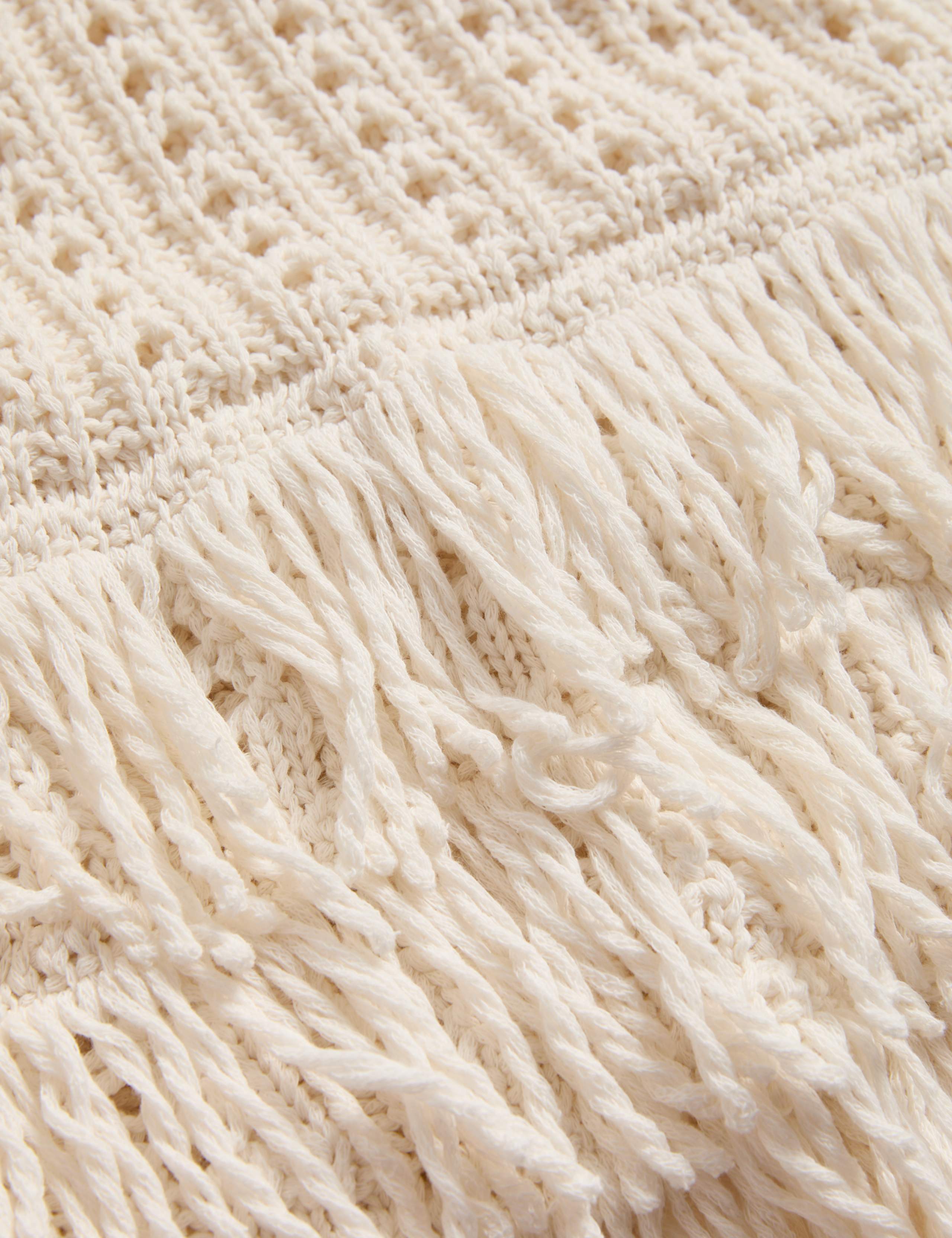 Cotton-Blend Textured Fringe Jumper 8 of 8