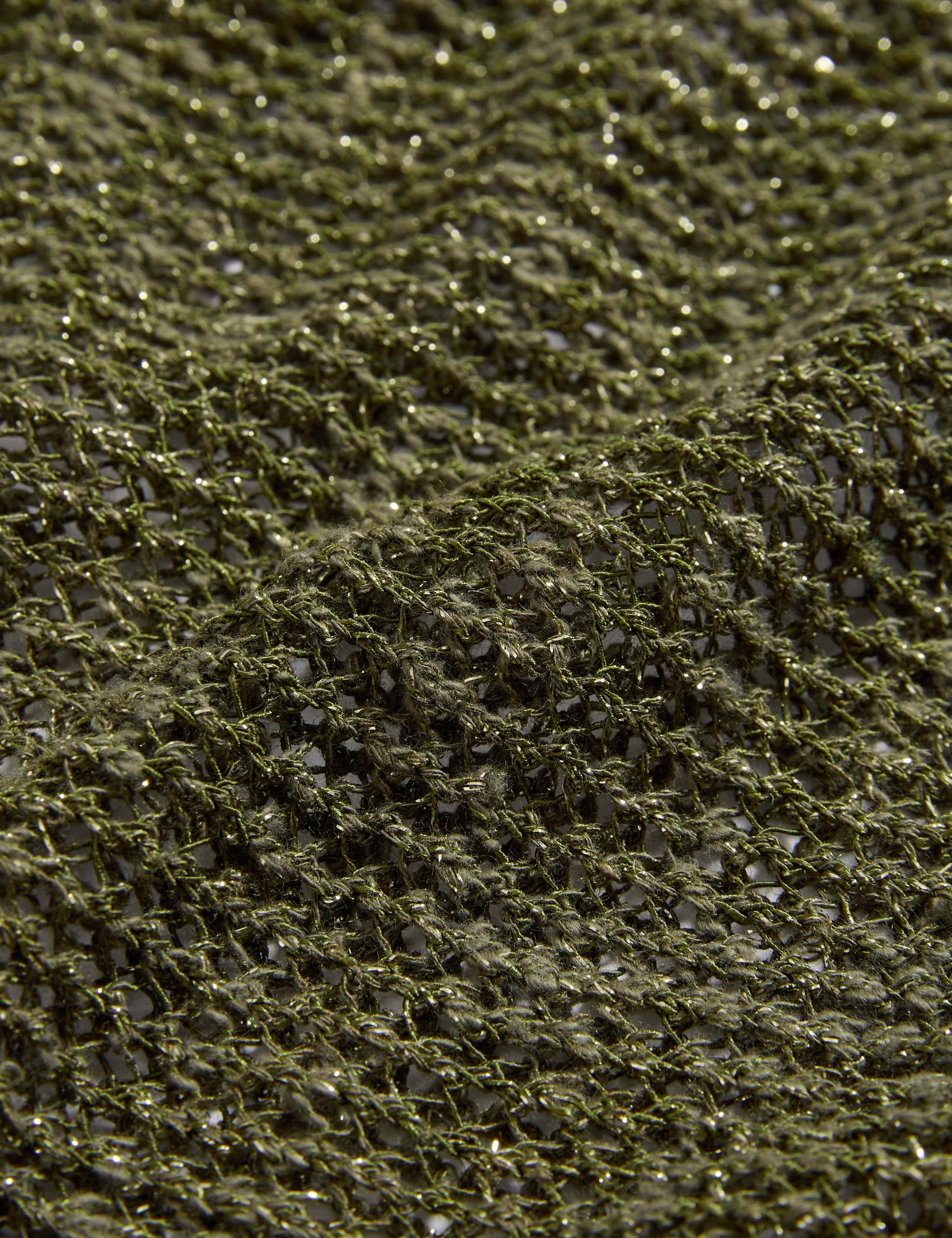 Cotton Blend Metallic Jumper with Linen 6 of 6