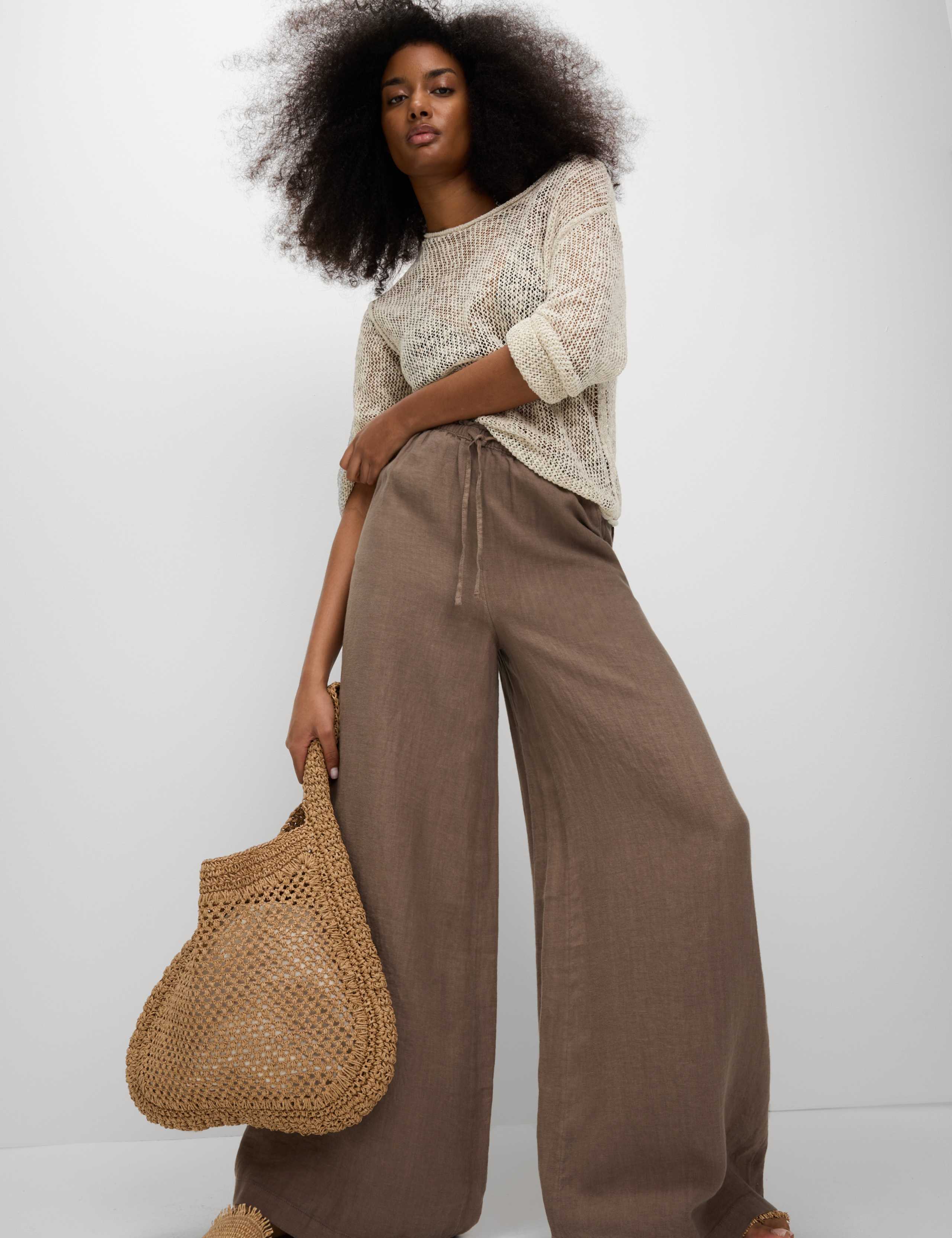 Cotton Blend Metallic Jumper with Linen 3 of 6
