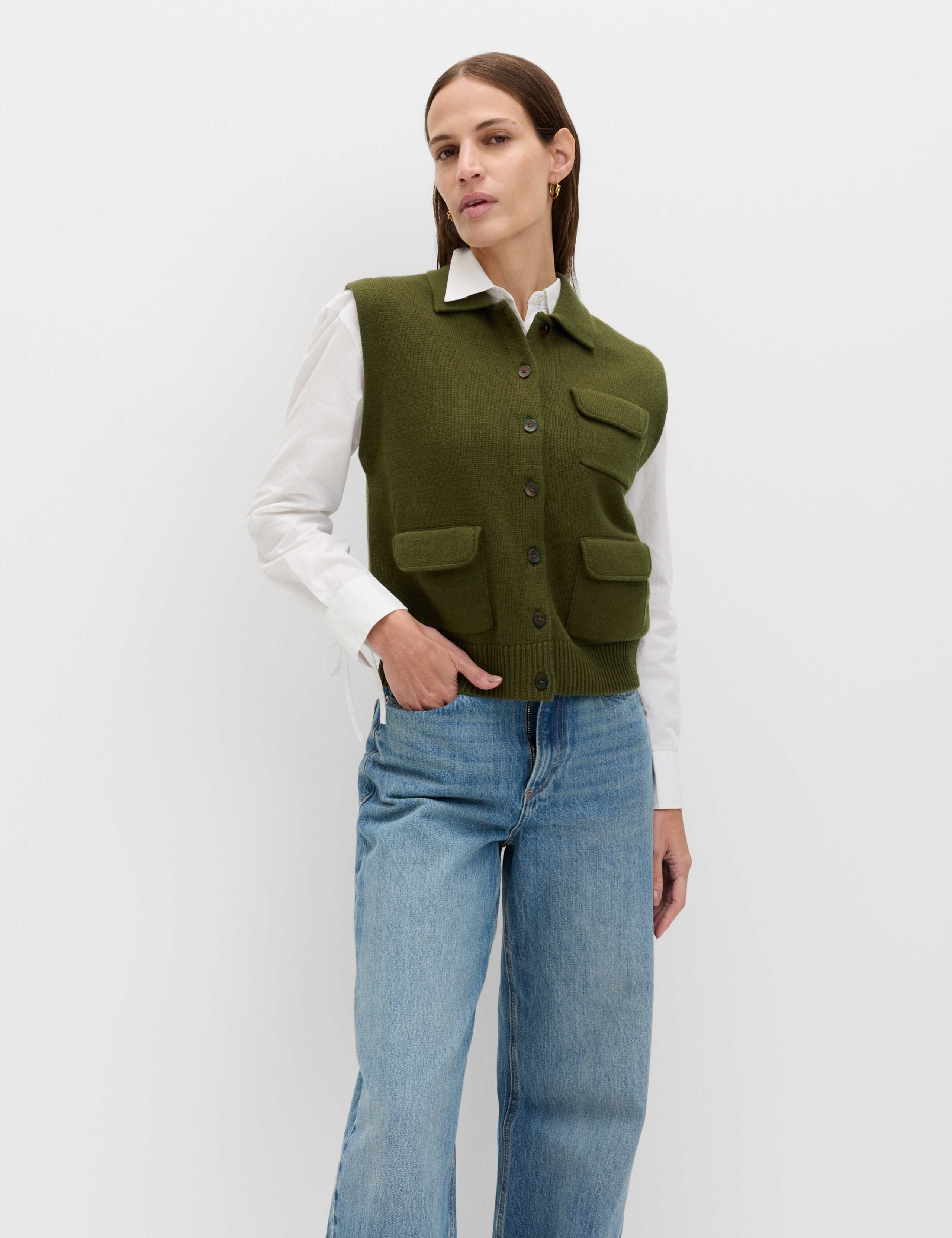 Cotton Rich Pocket Knitted Waistcoat 6 of 7