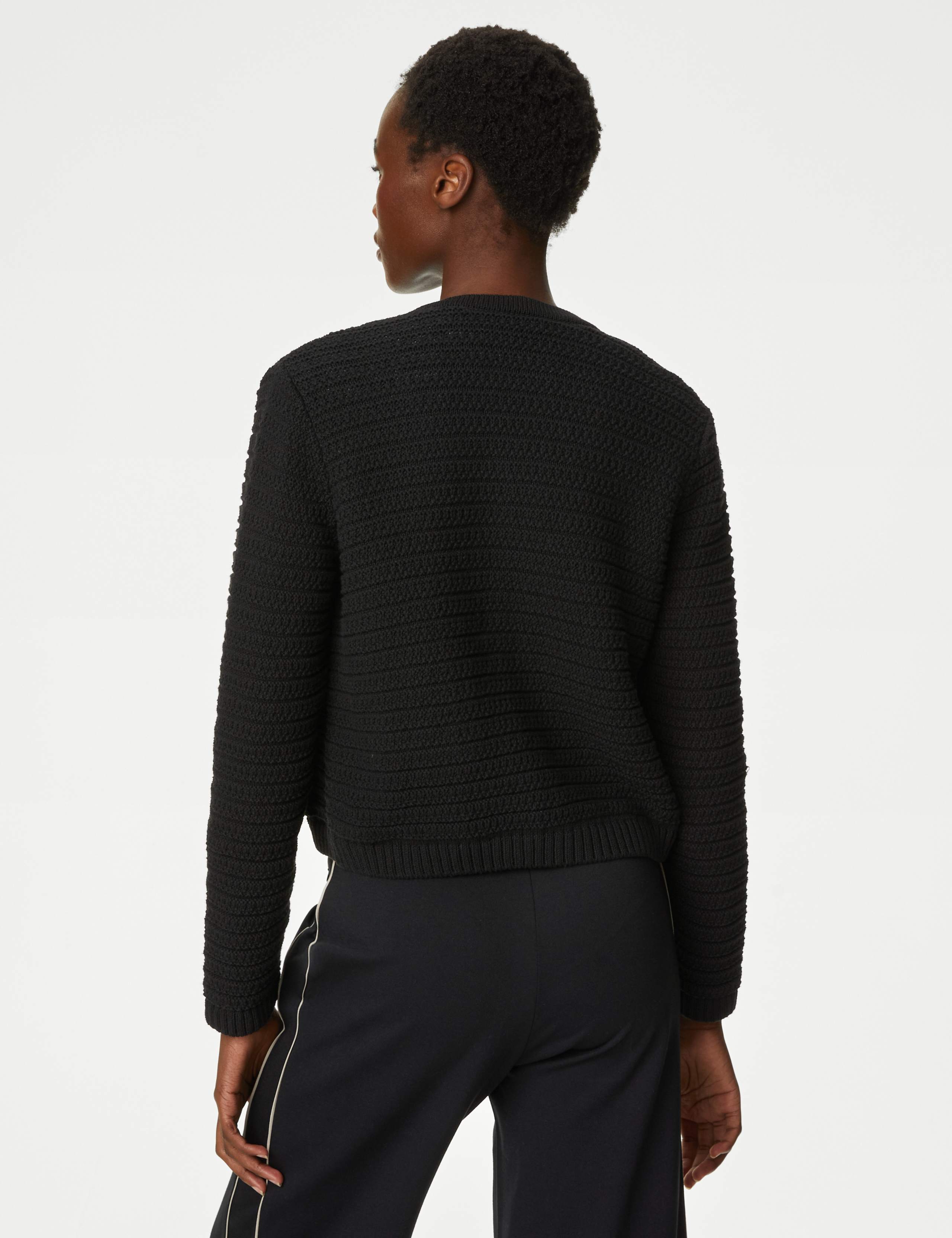 Cotton Rich Textured Knitted Jacket 5 of 6