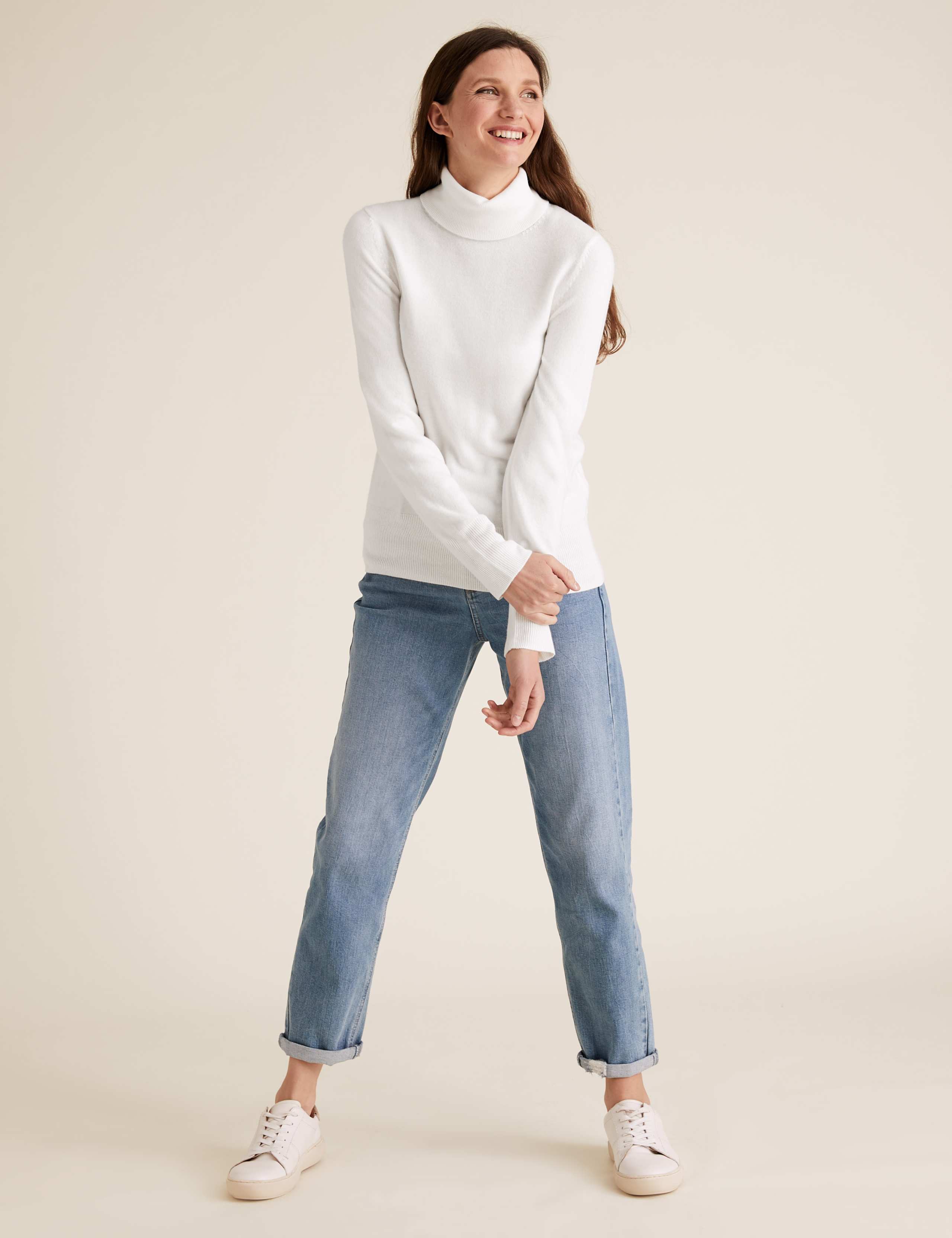 Supersoft Textured Roll Neck Jumper 1 of 4