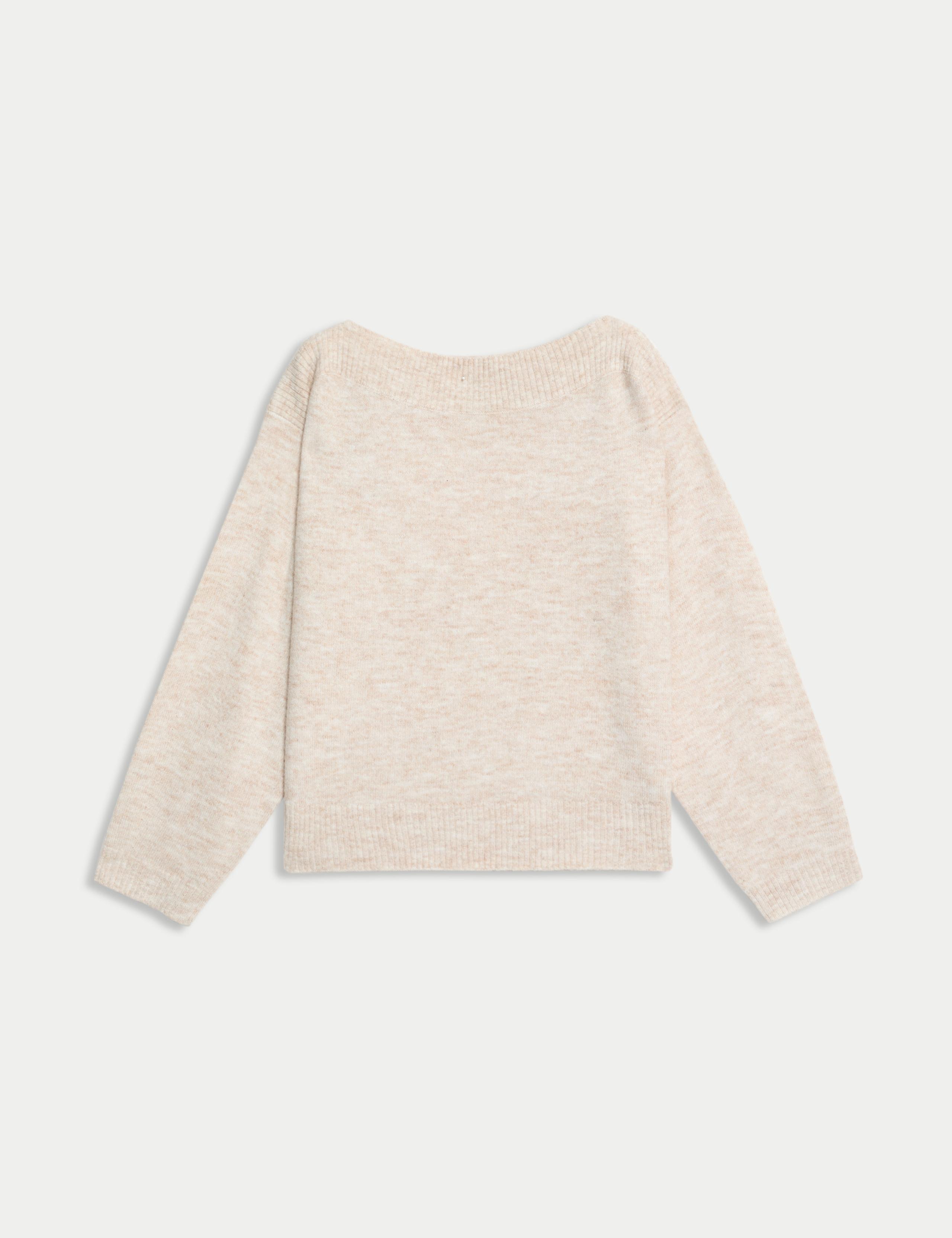 Slash Neck Relaxed Jumper with Alpaca 2 of 6