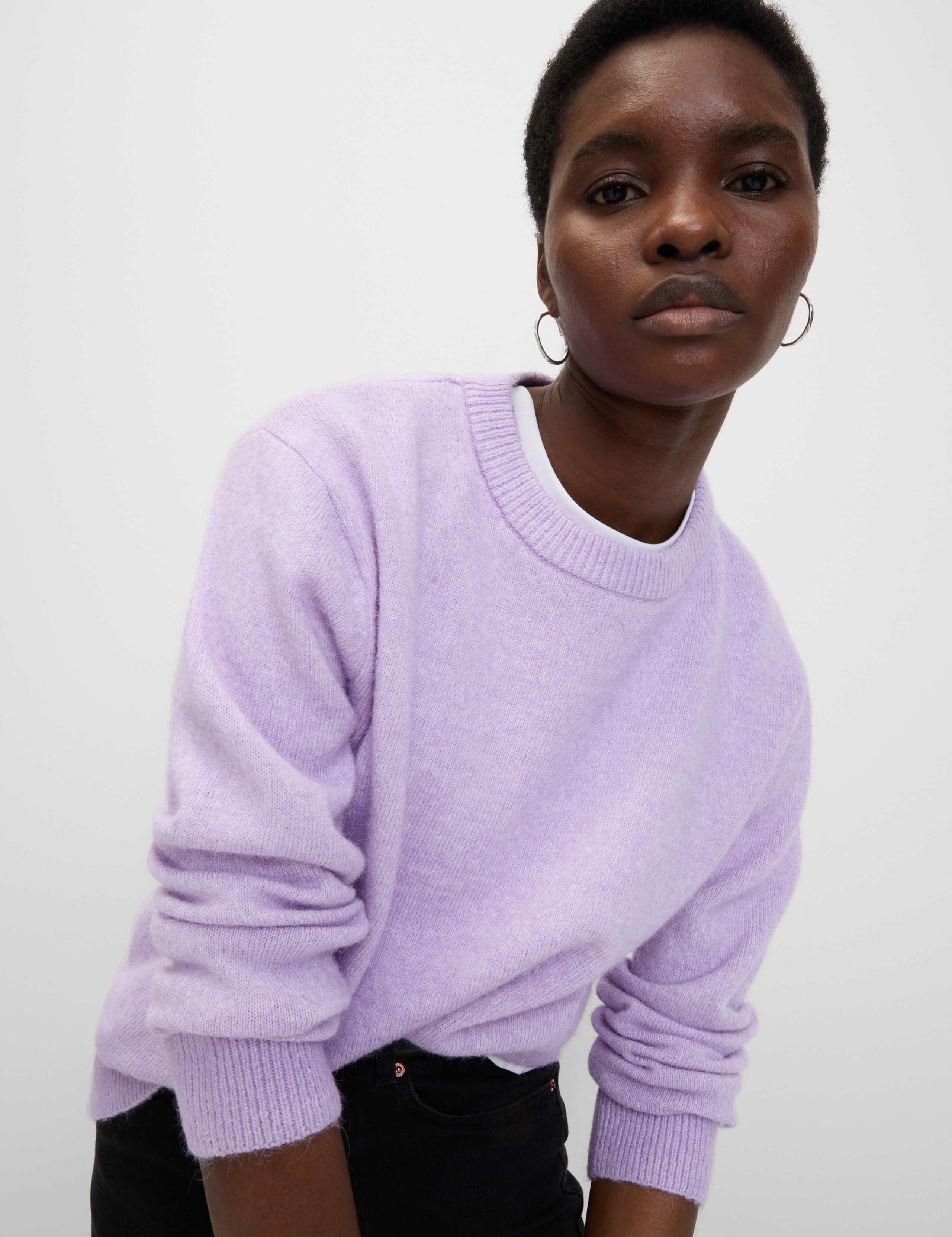 Textured Relaxed Jumper with Alpaca 1 of 6