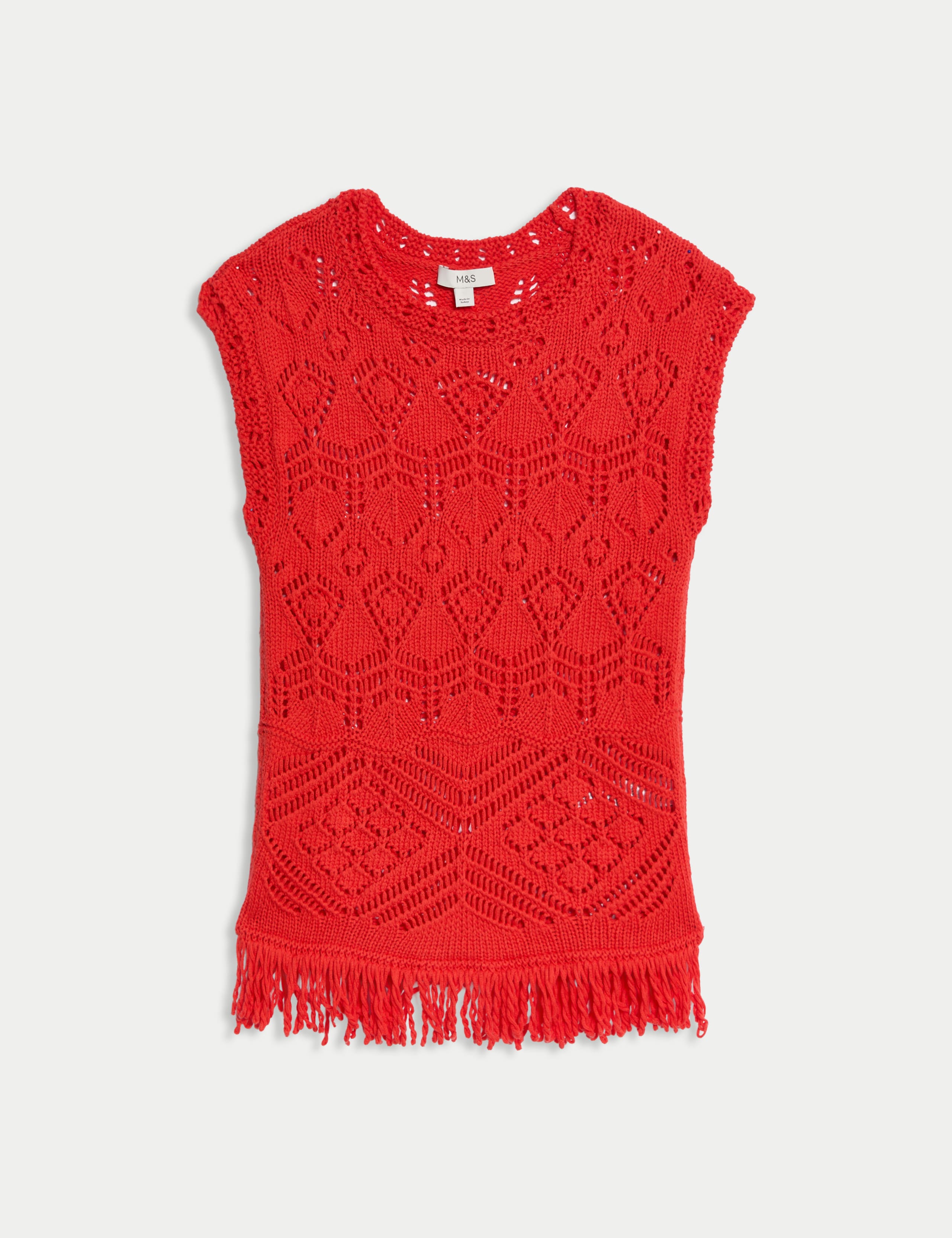 Pure Cotton Textured Slim Fit Knitted Top 2 of 6