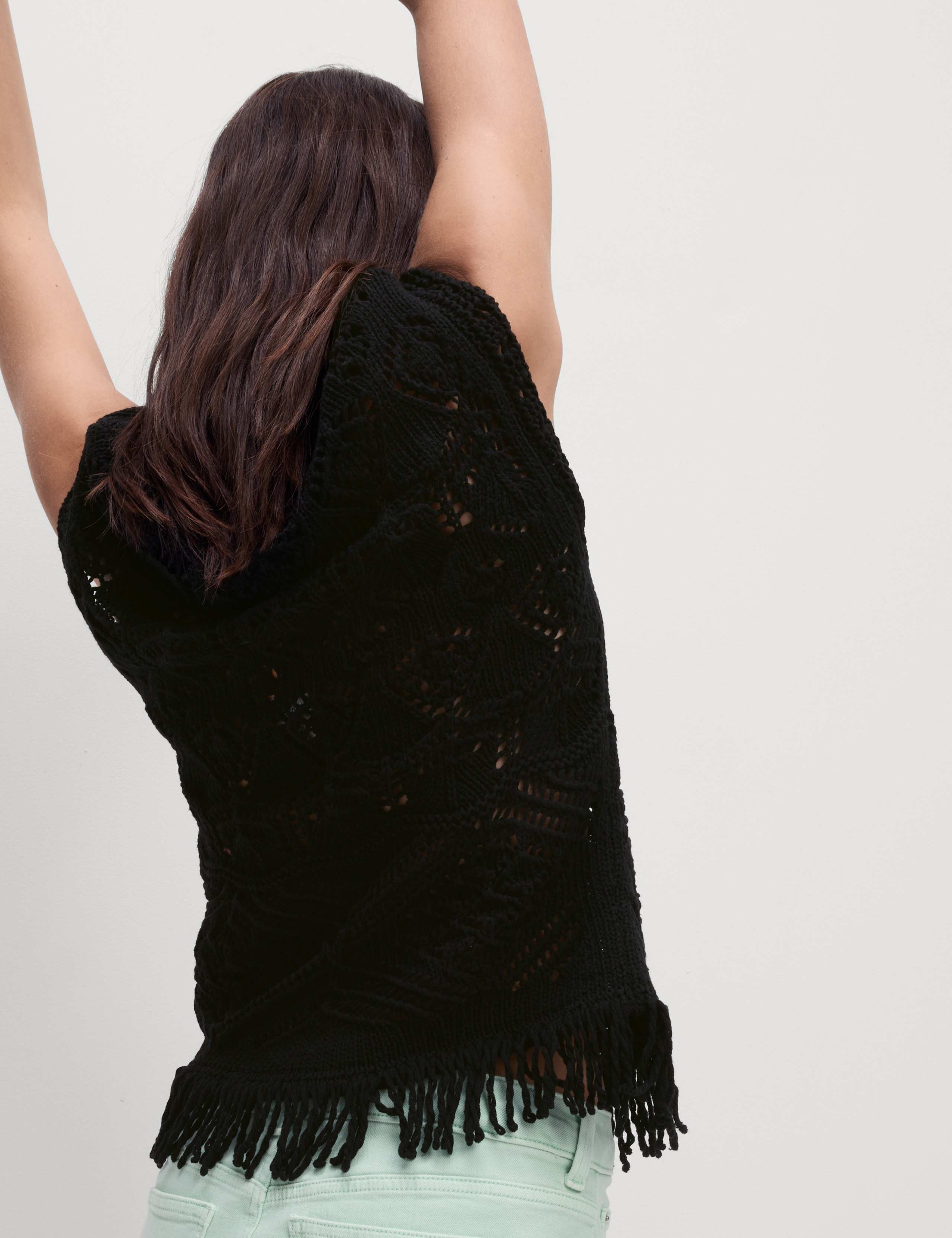 Pure Cotton Textured Slim Fit Knitted Top 3 of 5