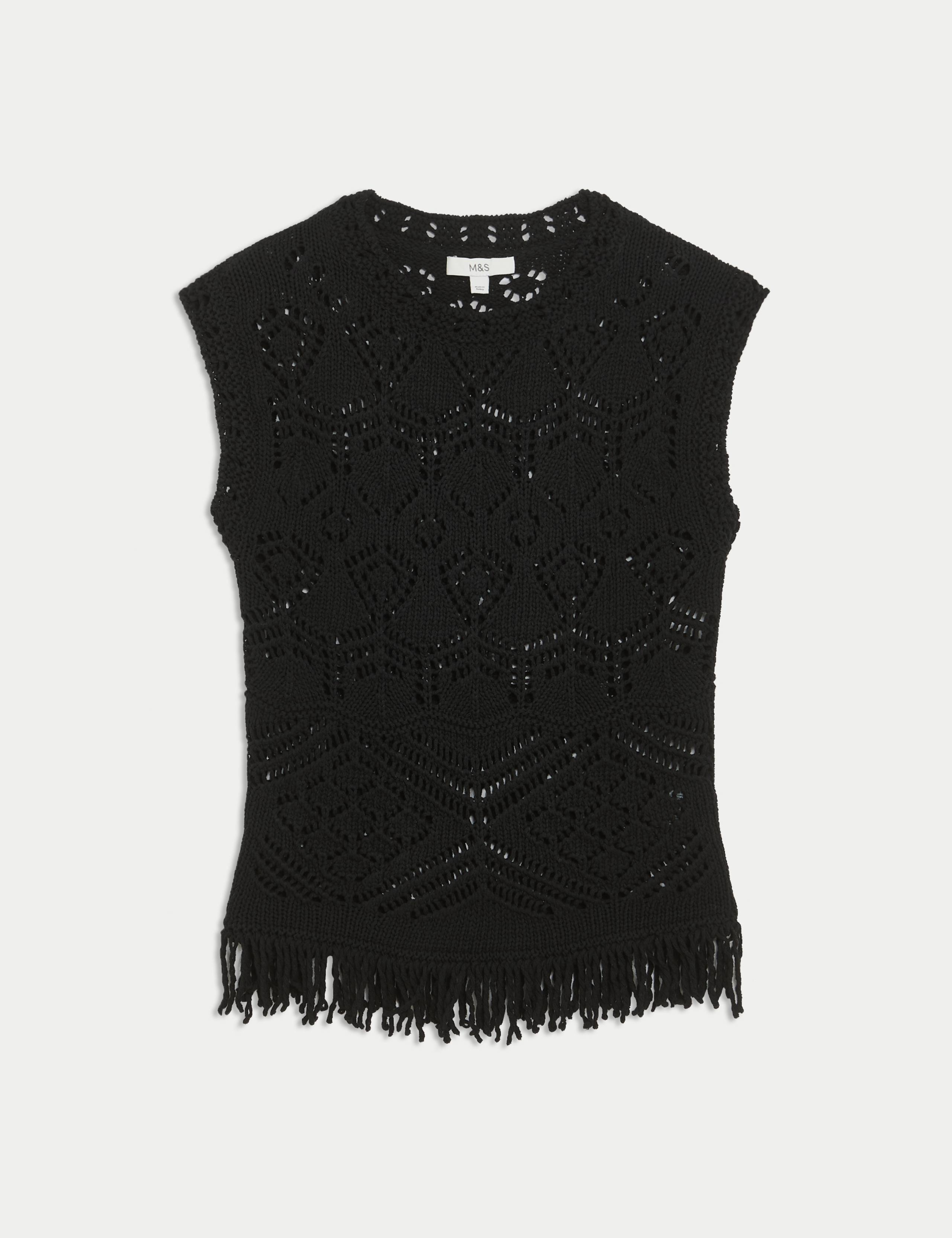 Pure Cotton Textured Slim Fit Knitted Top 2 of 5