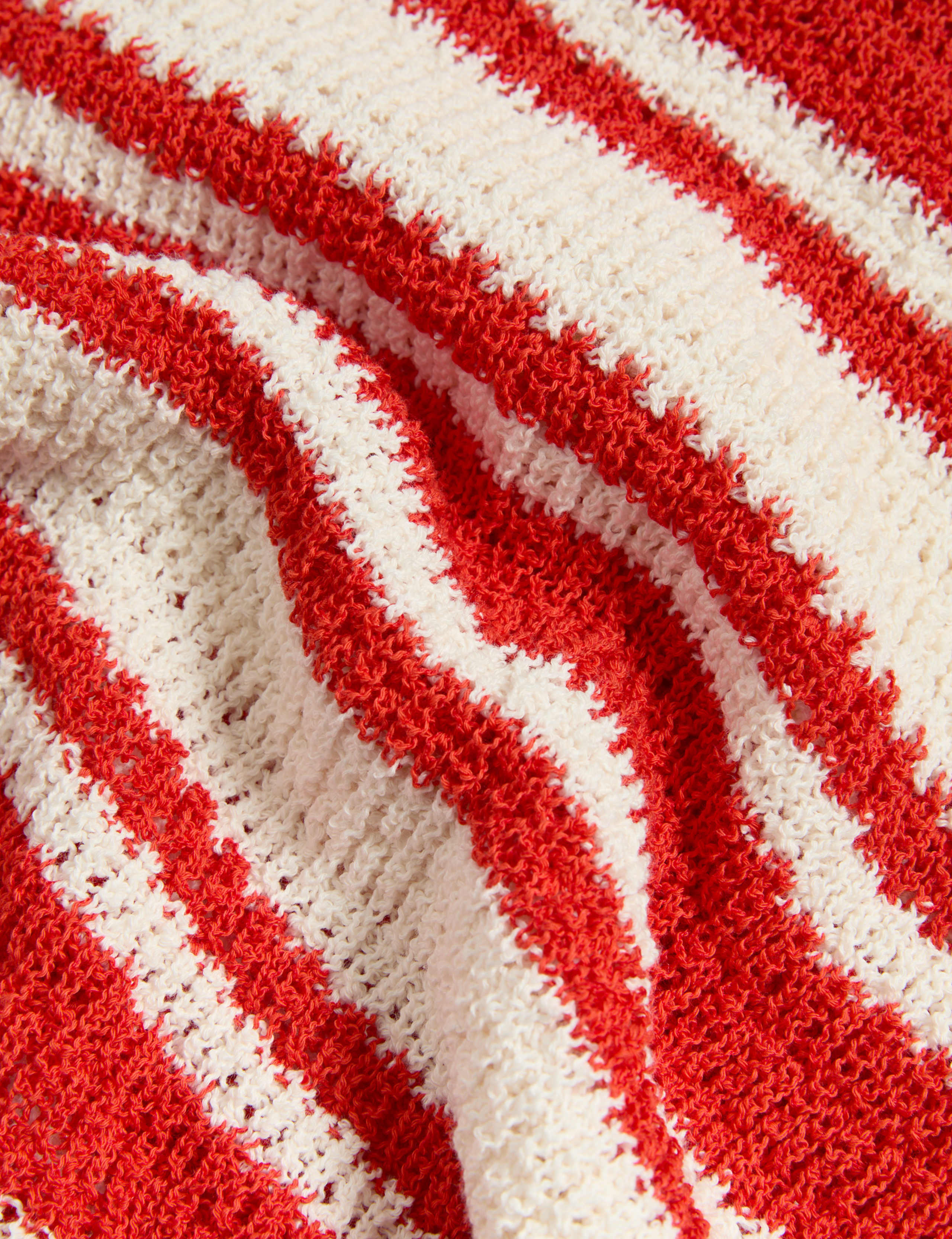 Cotton Rich Striped Midi Knitted Dress 8 of 8