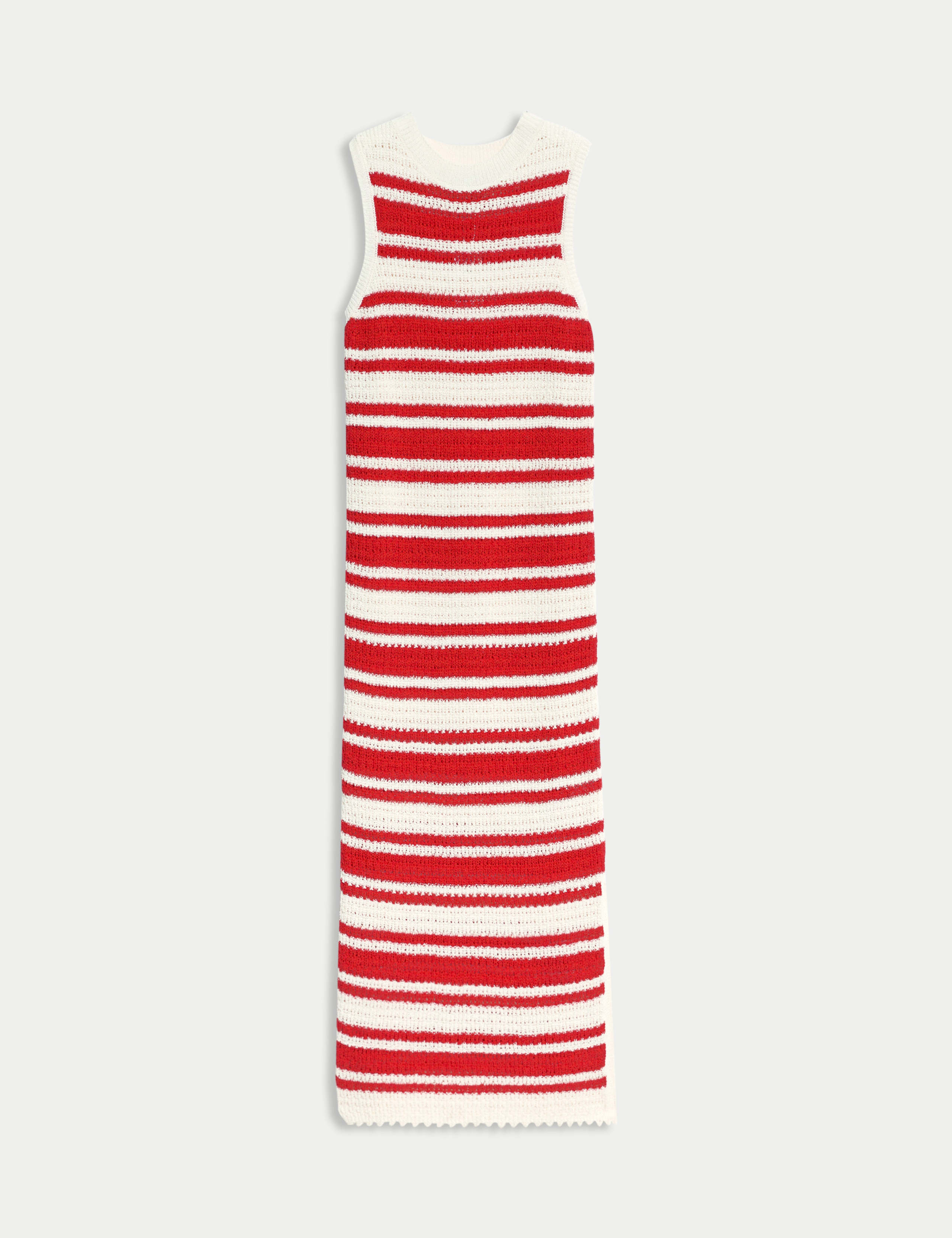 Cotton Rich Striped Midi Knitted Dress 2 of 8