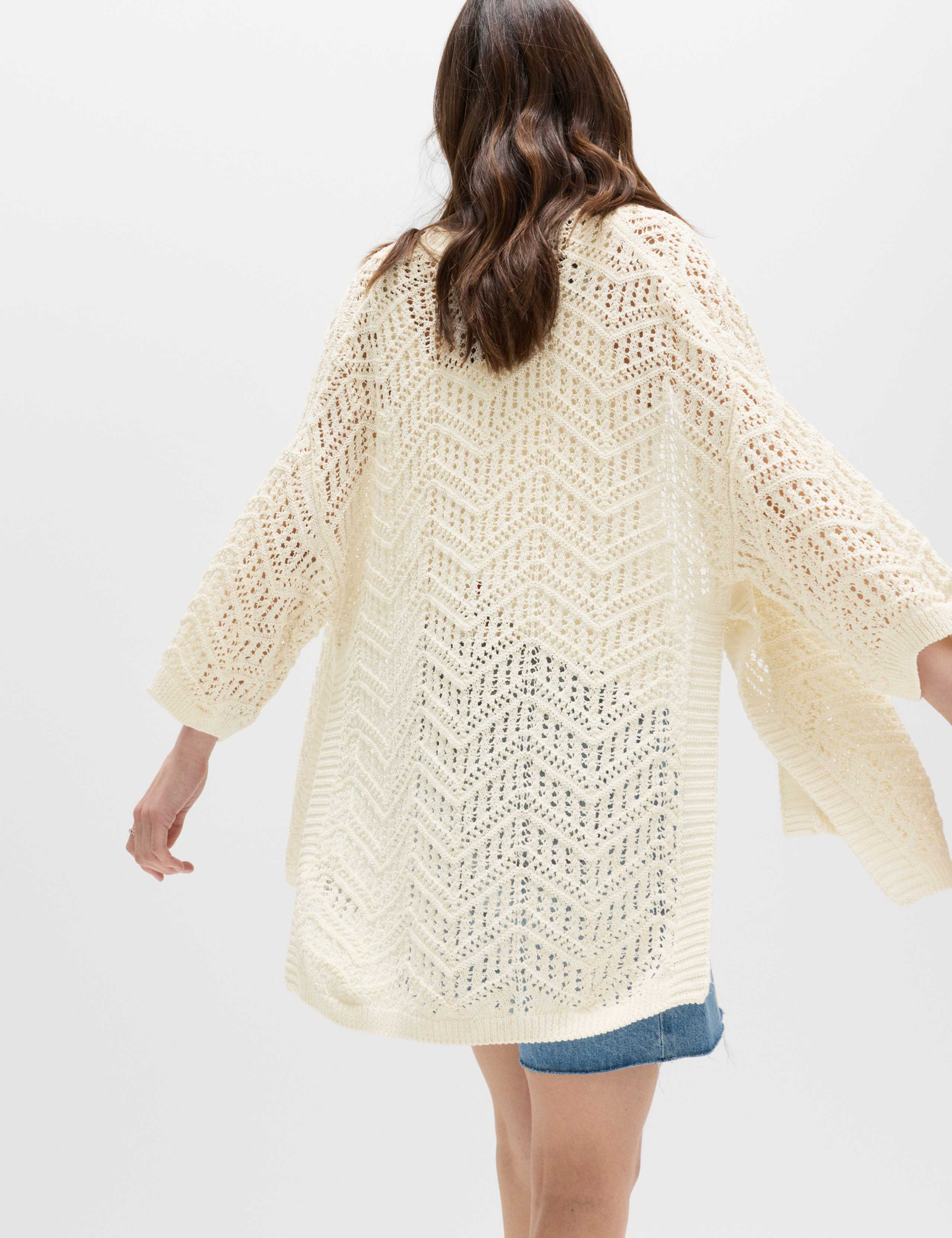 Textured Edge to Edge Longline Cardigan 4 of 6