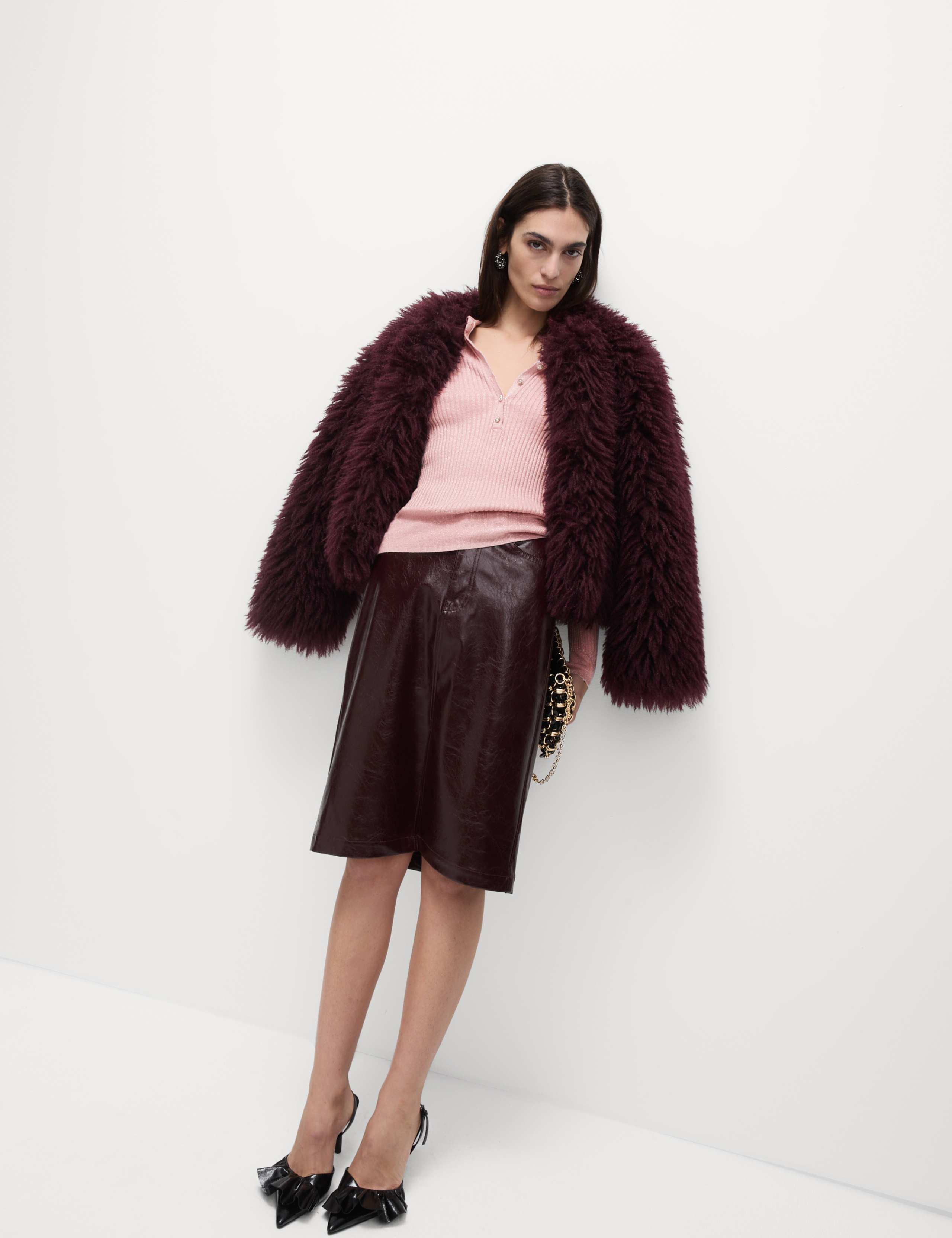 Metallic Polo Neck Slim Fit Top 4 of 7