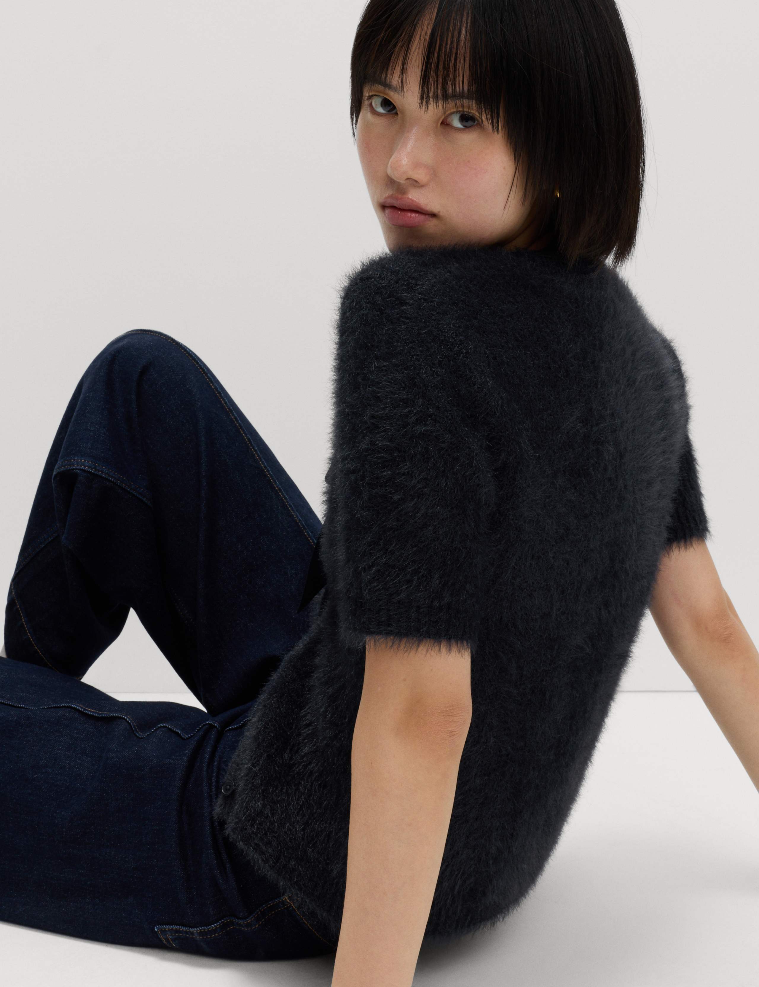 Textured Crew Neck Tie Fastening Cardigan 5 of 6