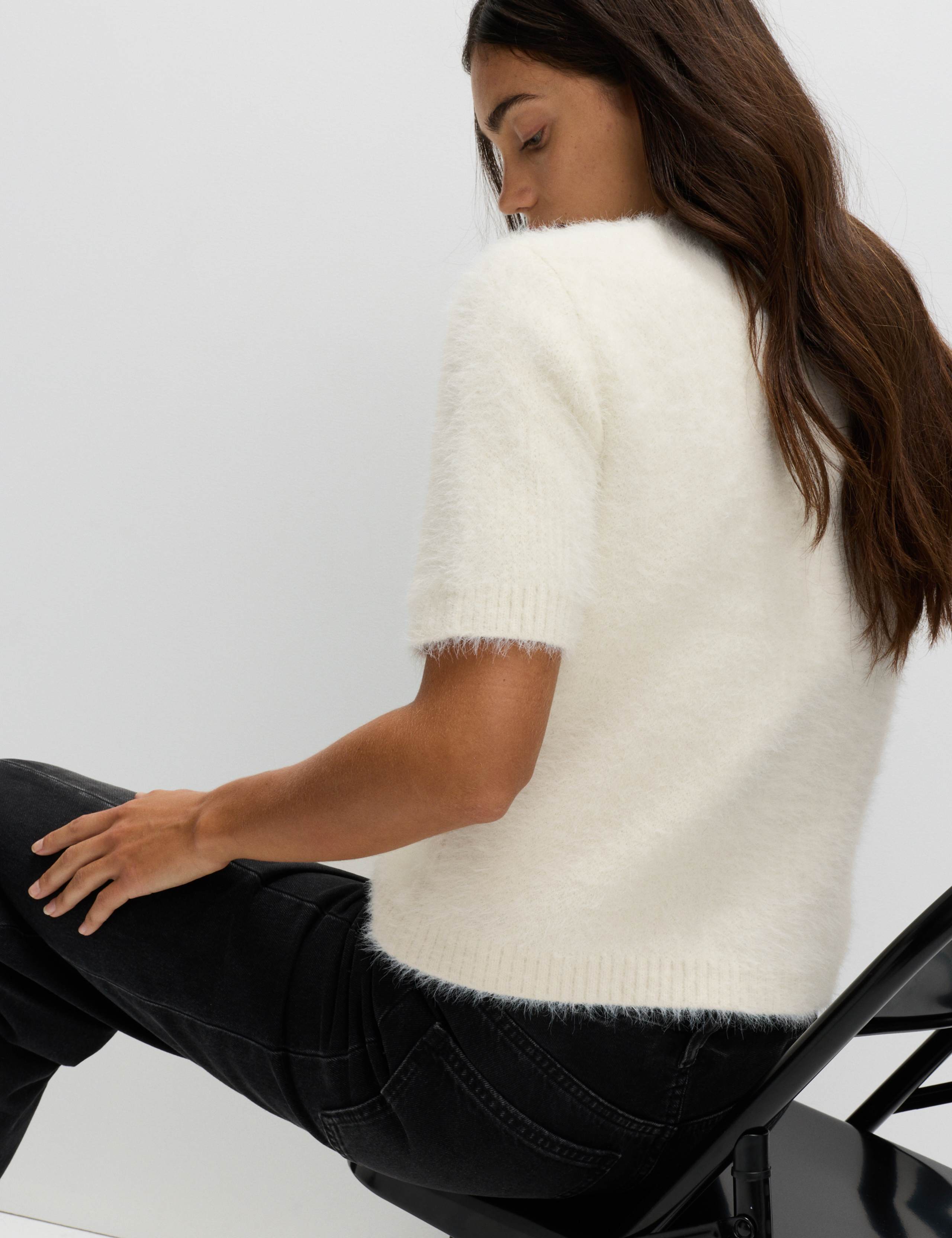 Textured Crew Neck Tie Fastening Cardigan 6 of 7