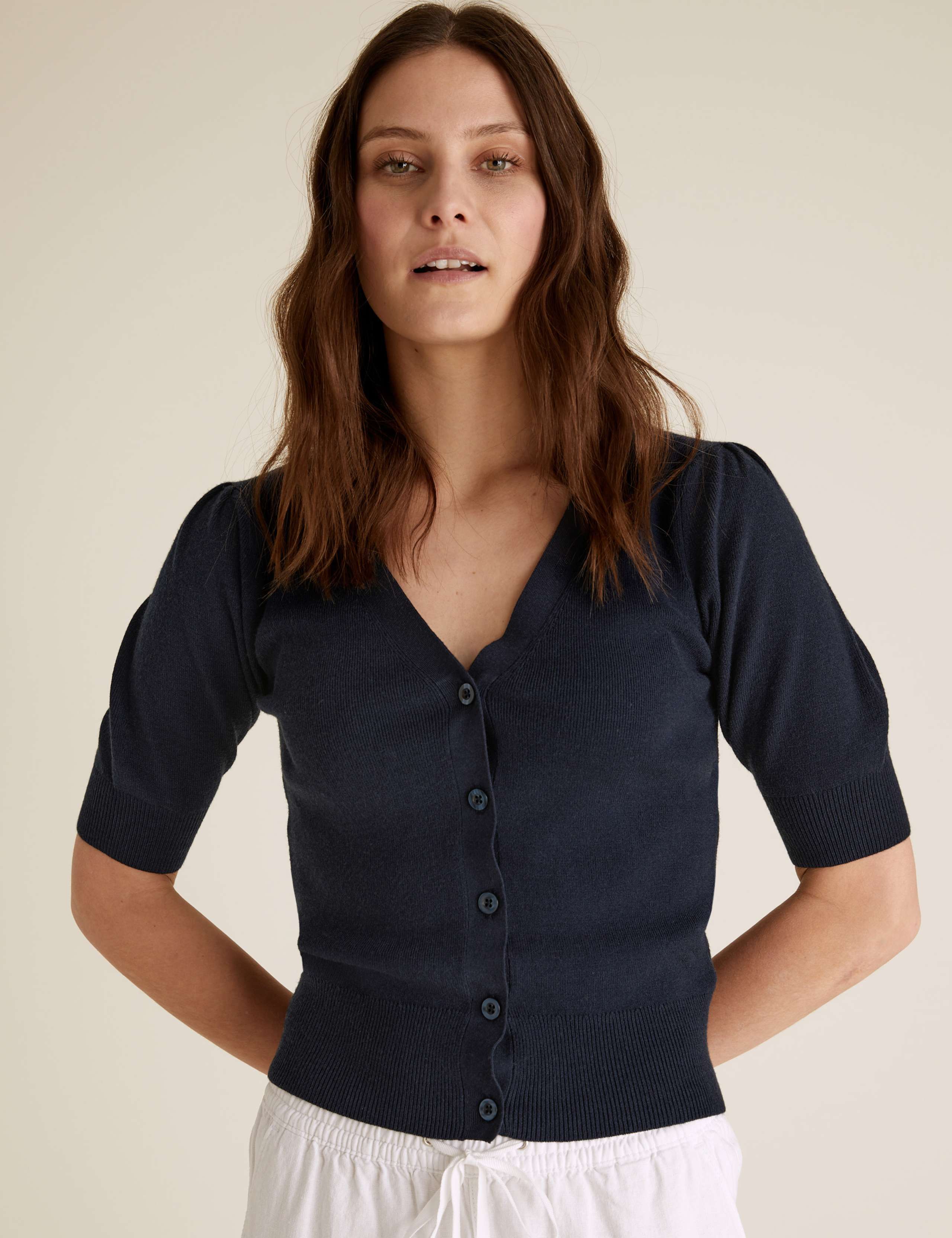 Soft Touch V-Neck Cardigan 1 of 5