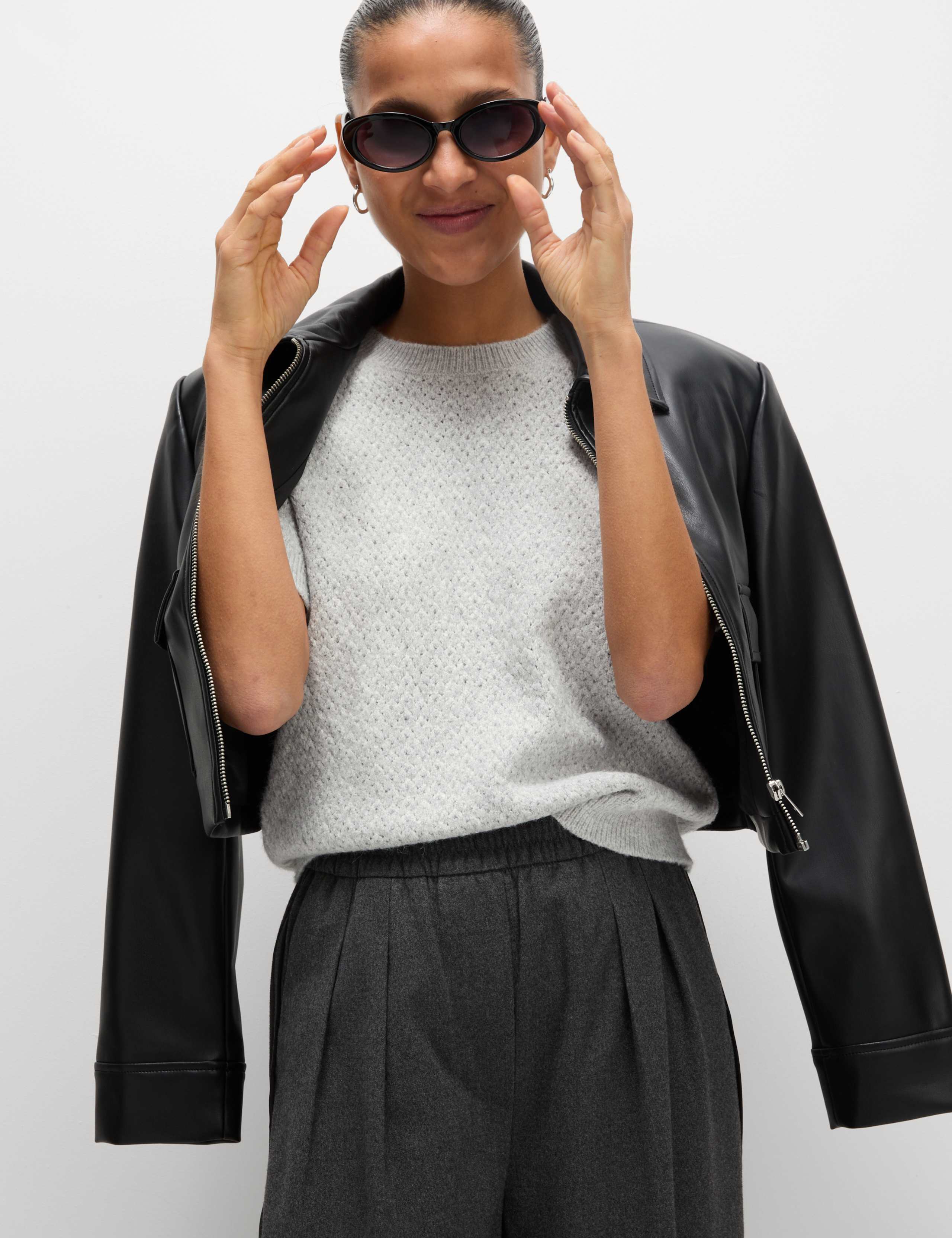 Pointelle Slim Fit Puff Sleeve Top 4 of 6