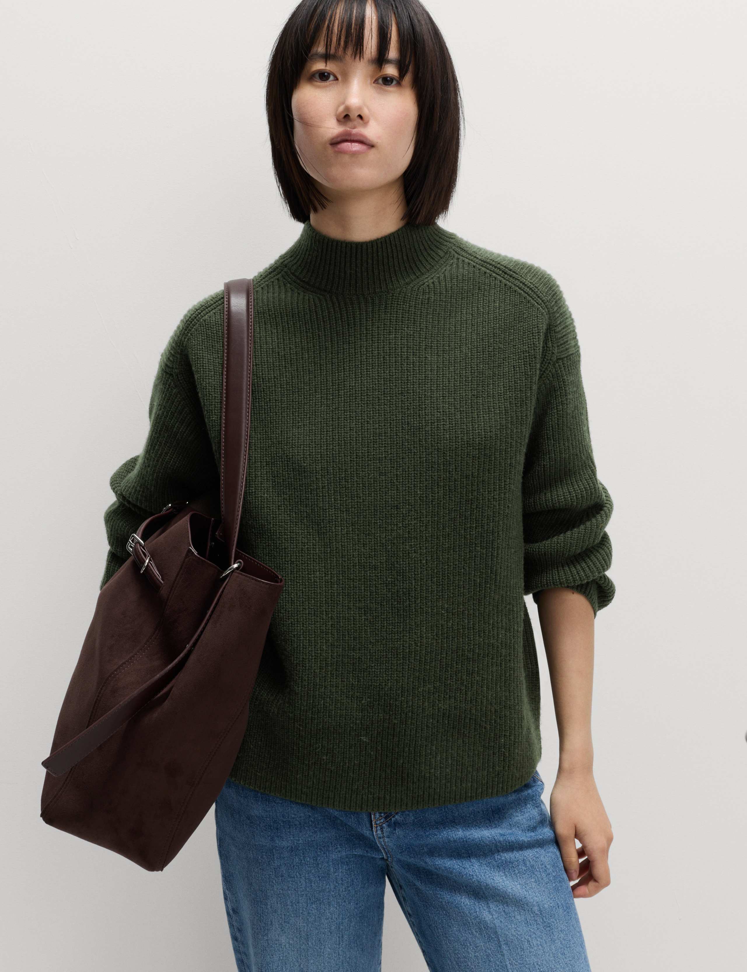Lambswool Blend Funnel Neck Jumper 3 of 6